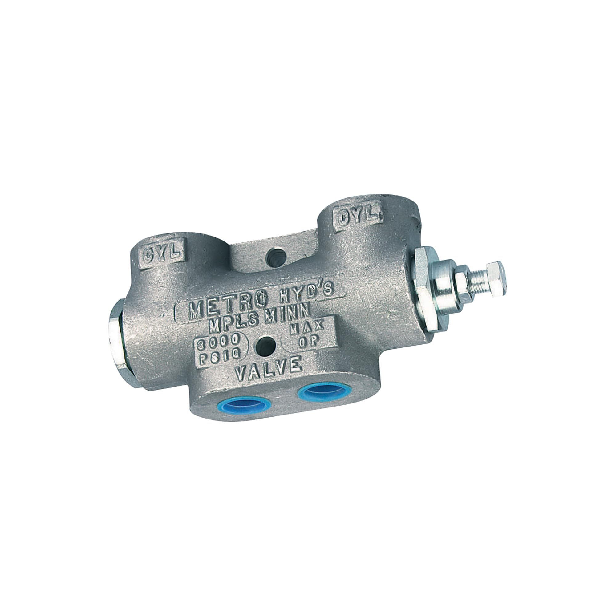 Metro Machine Lock Valve-4 Port, Model 408-04 - High-Quality Industrial Valve for Hydraulic Systems, Pumps, and Heavy Machinery