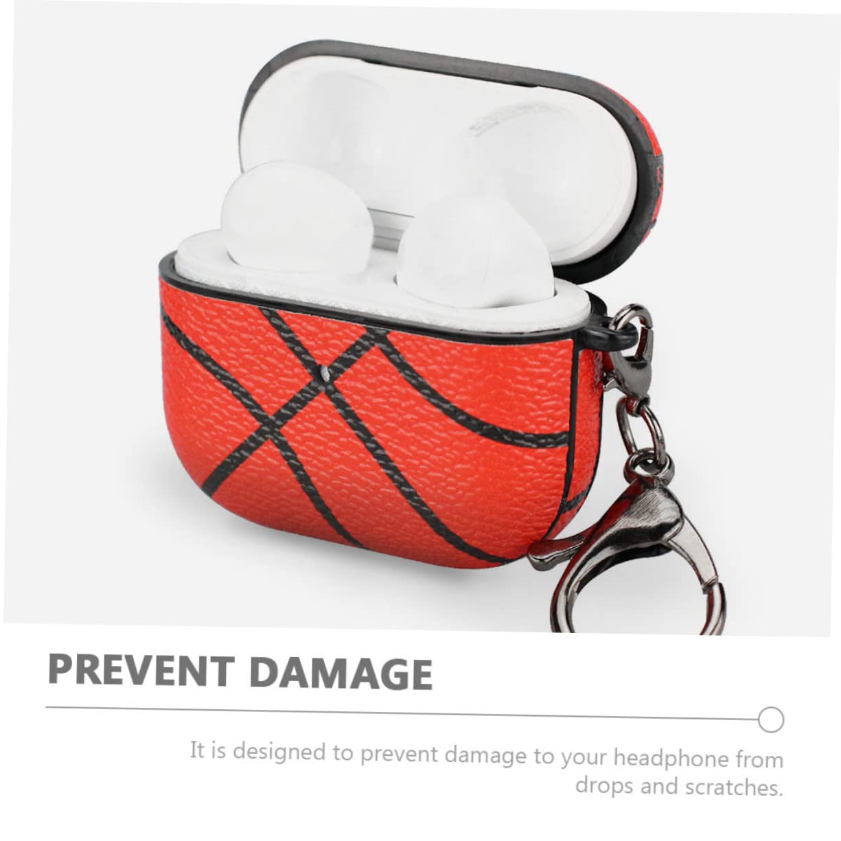 3-Pack Shockproof Earbuds Case - Durable Basketball Headphone Cover with Scratch-Resistant Protection | Perfect for AirPods, Wireless Earbuds & Sports Accessories Storage