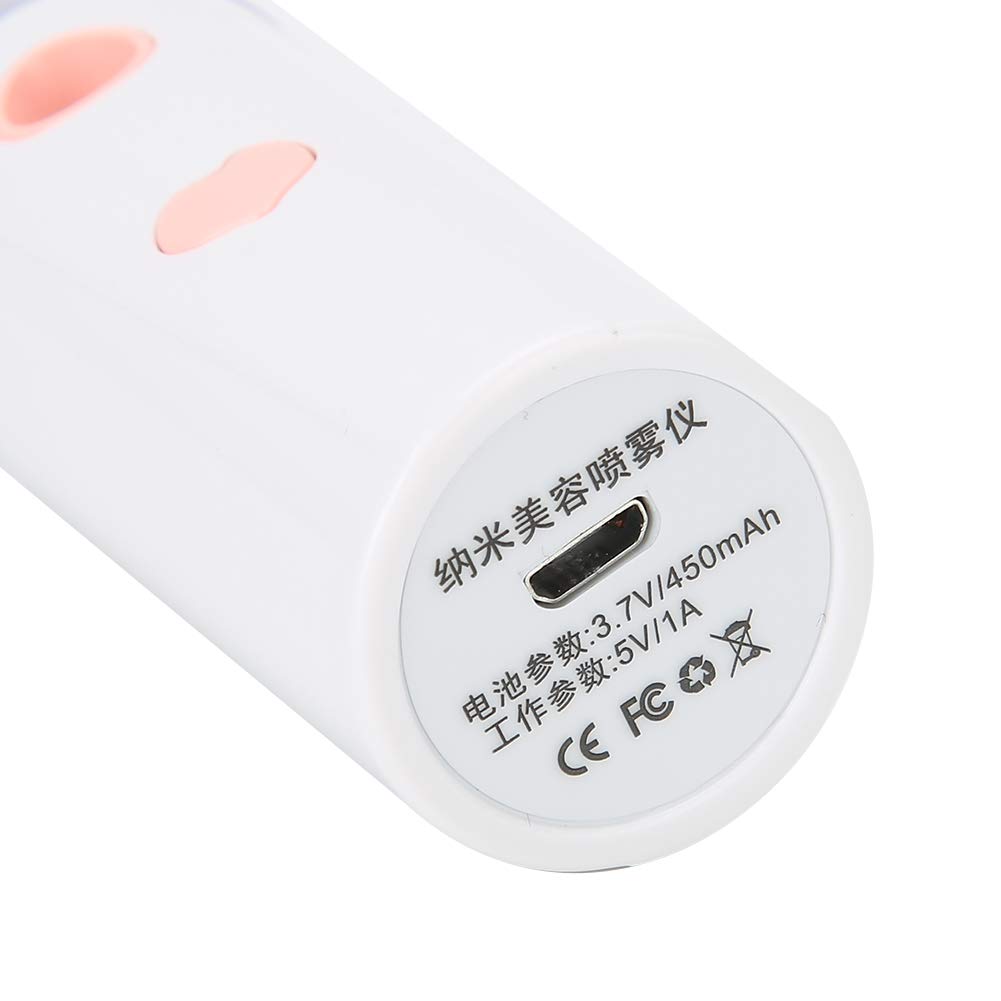 20ml Facial Mister Spray Bottle - Portable Cool Mist Facial Steamer with Mirror Top for Hydration, Moisturizing Skin Care & Eyelash Extensions - Perfect for Travel, Makeup Setting & Daily Skincare Routine (White)