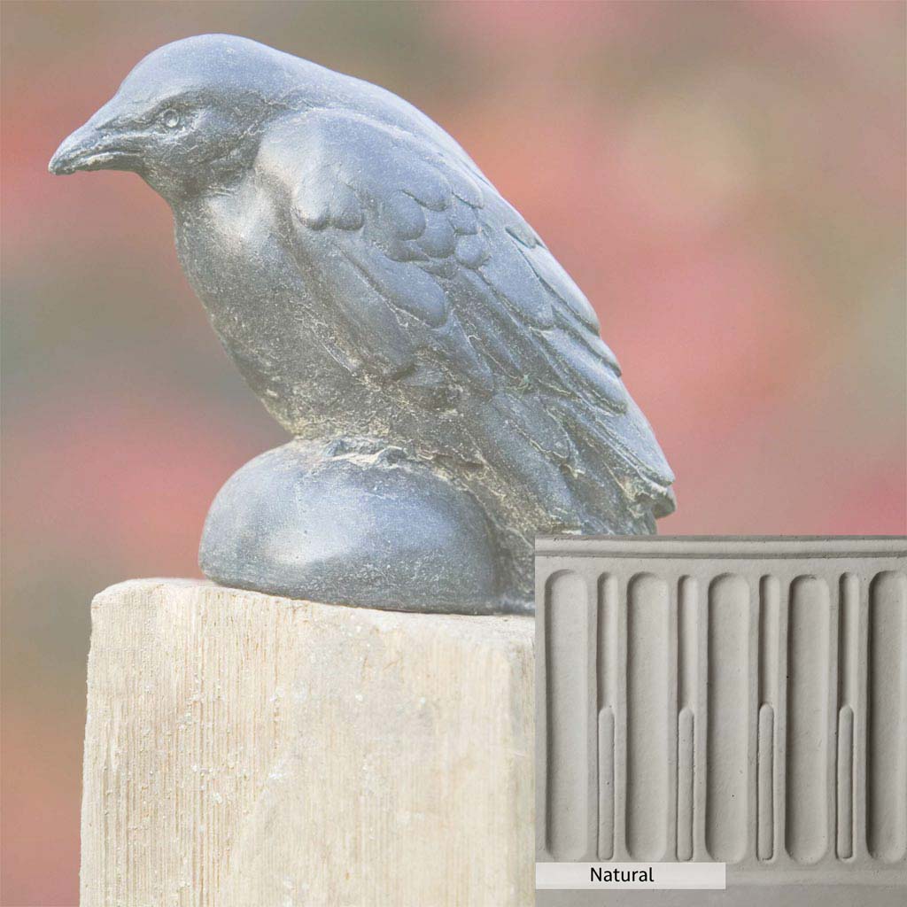 Campania International Small Raven Statue - Gothic Home Decor, Halloween & Outdoor Garden Sculpture for Unique Décor
