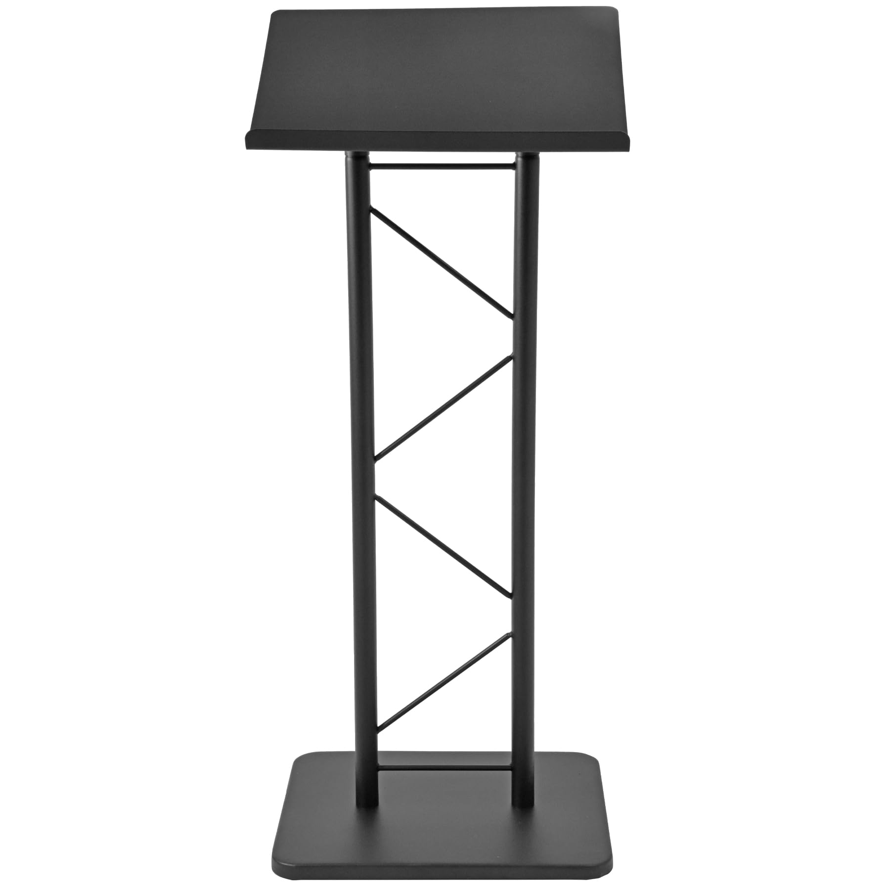 Kingdom KML7B Large Portable Lectern Stand - Adjustable Church Pulpit & Conference Podium for Speakers, Speeches, Weddings & Events - Durable Metal Truss Lectern with Black Powder Coat Finish - Perfect for Churches, Schools, Business Presentations & Outdoor Ceremonies