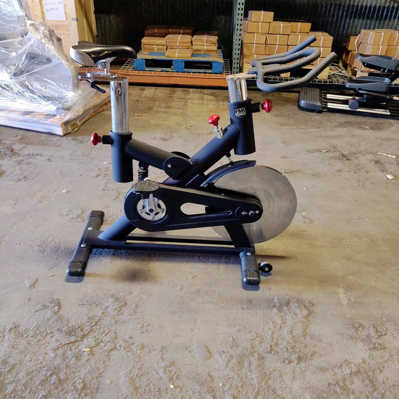 FMI Fitness Upright Exercise Bike for Home Gym - Adjustable Magnetic Resistance Indoor Cycling Bike with LCD Monitor & Heart Rate Sensor | Perfect for Cardio Workout, Weight Loss & Small Spaces