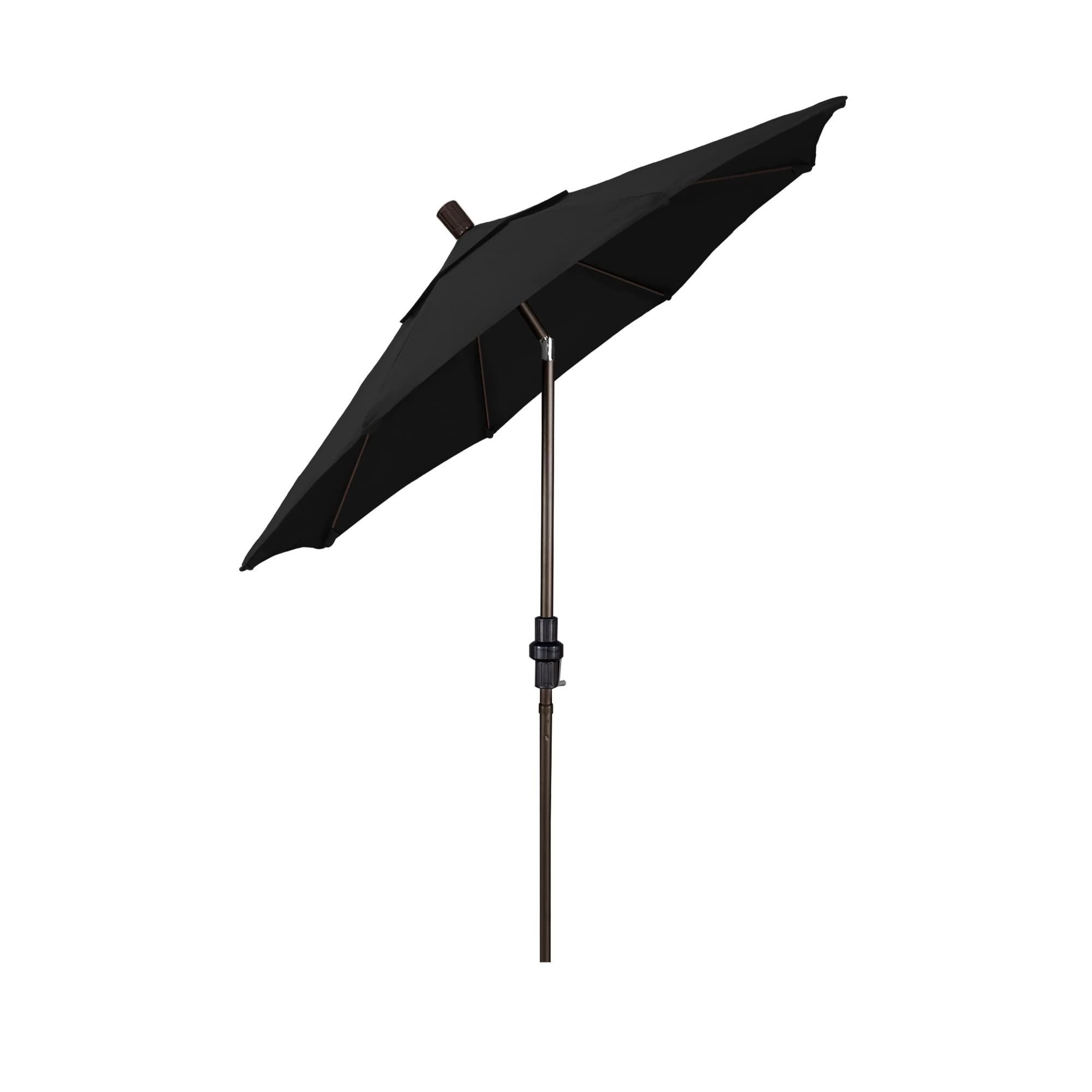 7.5' Black Market Umbrella with Crank & Tilt - Patio & Garden Use
