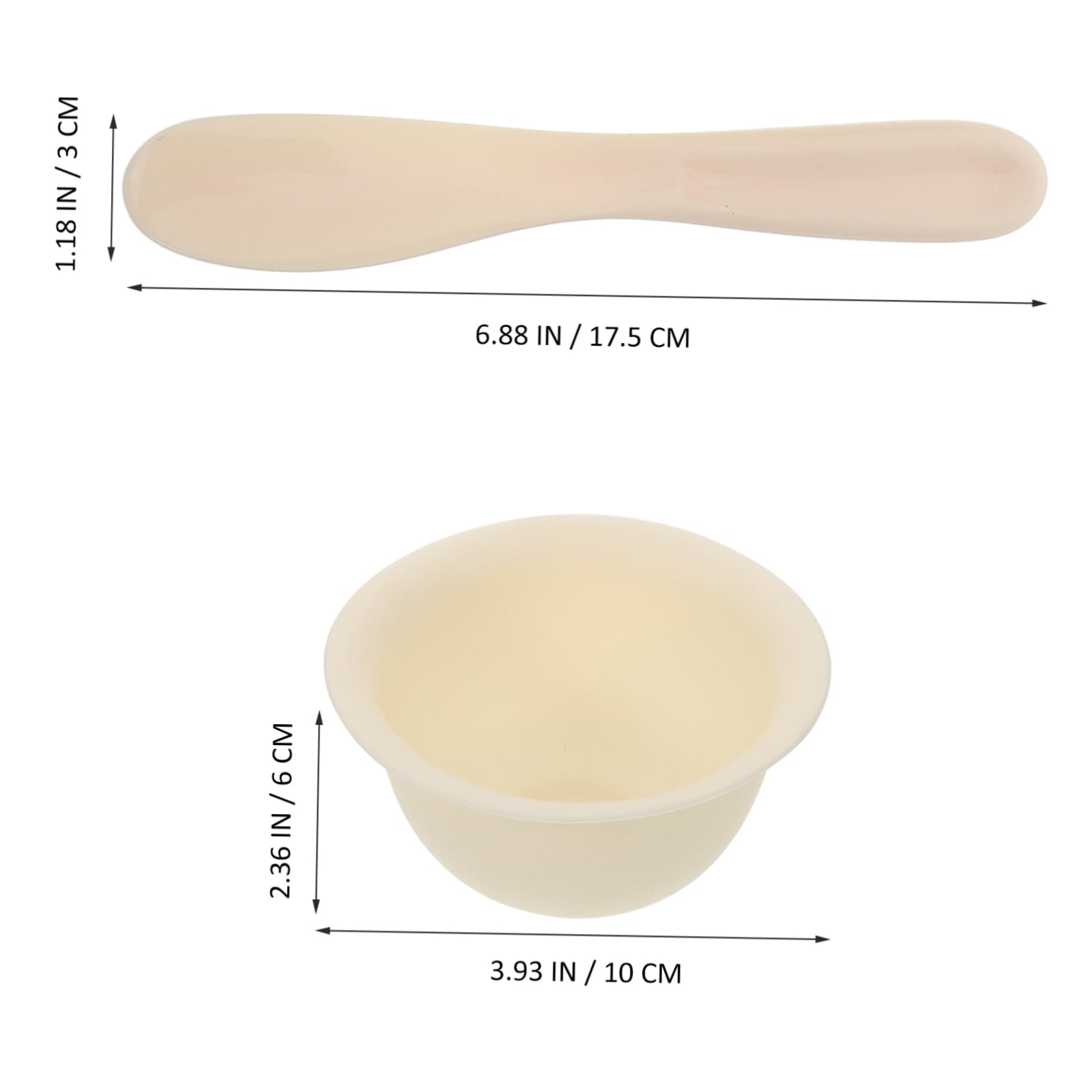 2-Piece Silicone Facial Mask Mixing Bowl Set with Applicator - DIY Skincare Tools for Spa & Home Beauty Treatments