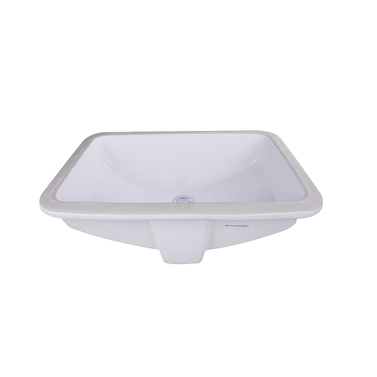 White Glazed Ceramic Bathroom Sink - Modern Porcelain Vessel Sink for Vanity with Overflow - Perfect for Bathroom Remodel, Powder Room & Guest Bath Installation