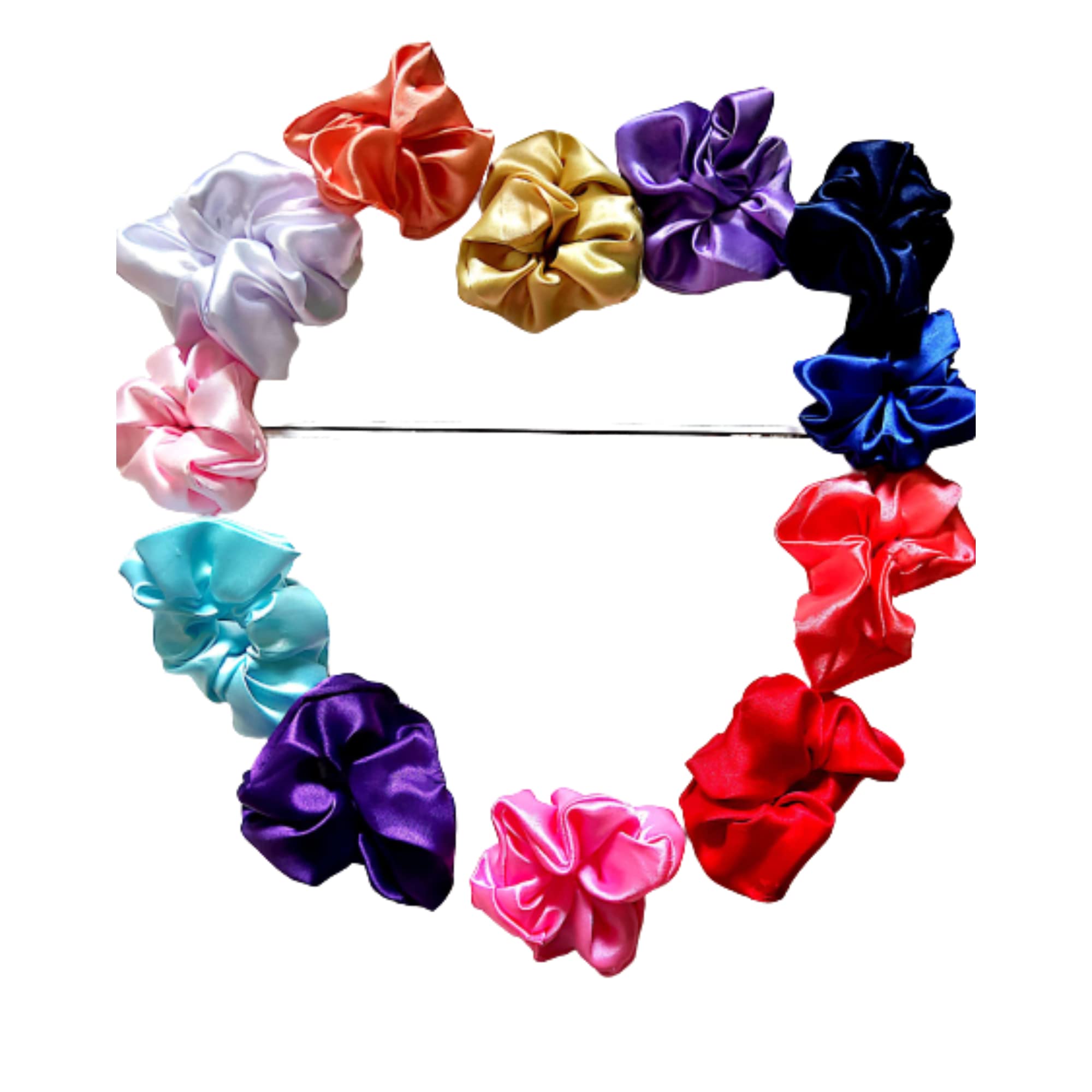 10-Piece Multicolor Satin Scrunchies for Women & Girls - Soft No-Damage Hair Ties for Ponytails & Buns - Gentle Elastic Hair Accessories for Workouts, Yoga, Running - Perfect for Office, School, Travel & Everyday Fashion - Great Gift Idea for Teens and Adults