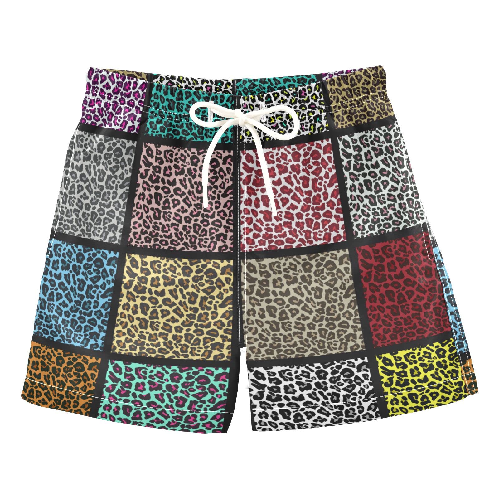 Boys Leopard Print Swim Trunks Set - Quick Dry Toddler Swimwear for Kids 2-8 Years | Beach, Pool & Summer Water Activities