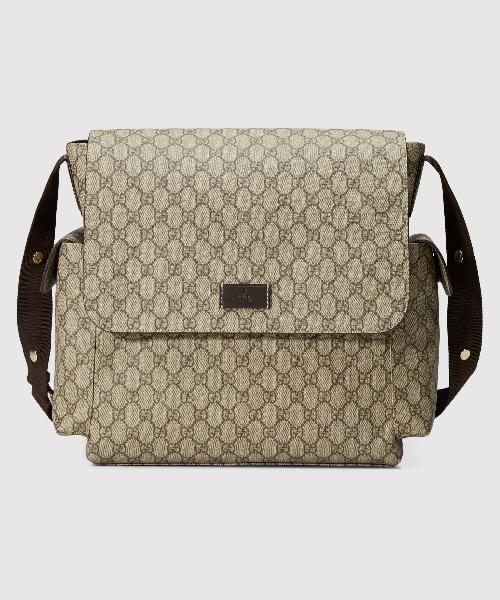 Gucci GG Plus Diaper Bag in Beige & Ebony - Stylish Designer Baby Bag for Moms, Perfect for Travel, Shopping & Everyday Use