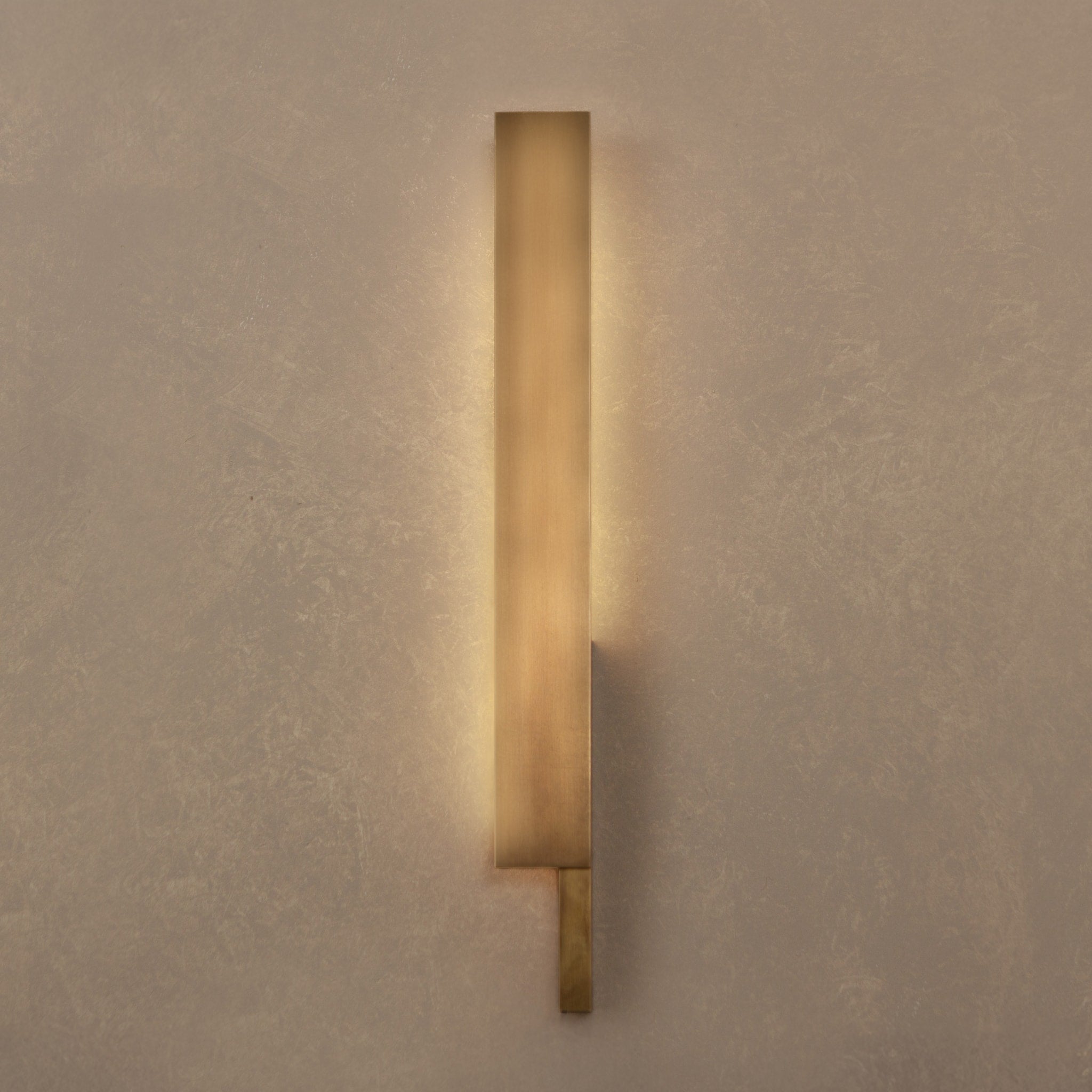 PRE ORDER BEN TOVIM DESIGN Bloc Wall Sconce - Left Side Aged Brass Finish | Modern Wall Lighting for Living Room, Bedroom & Hallway