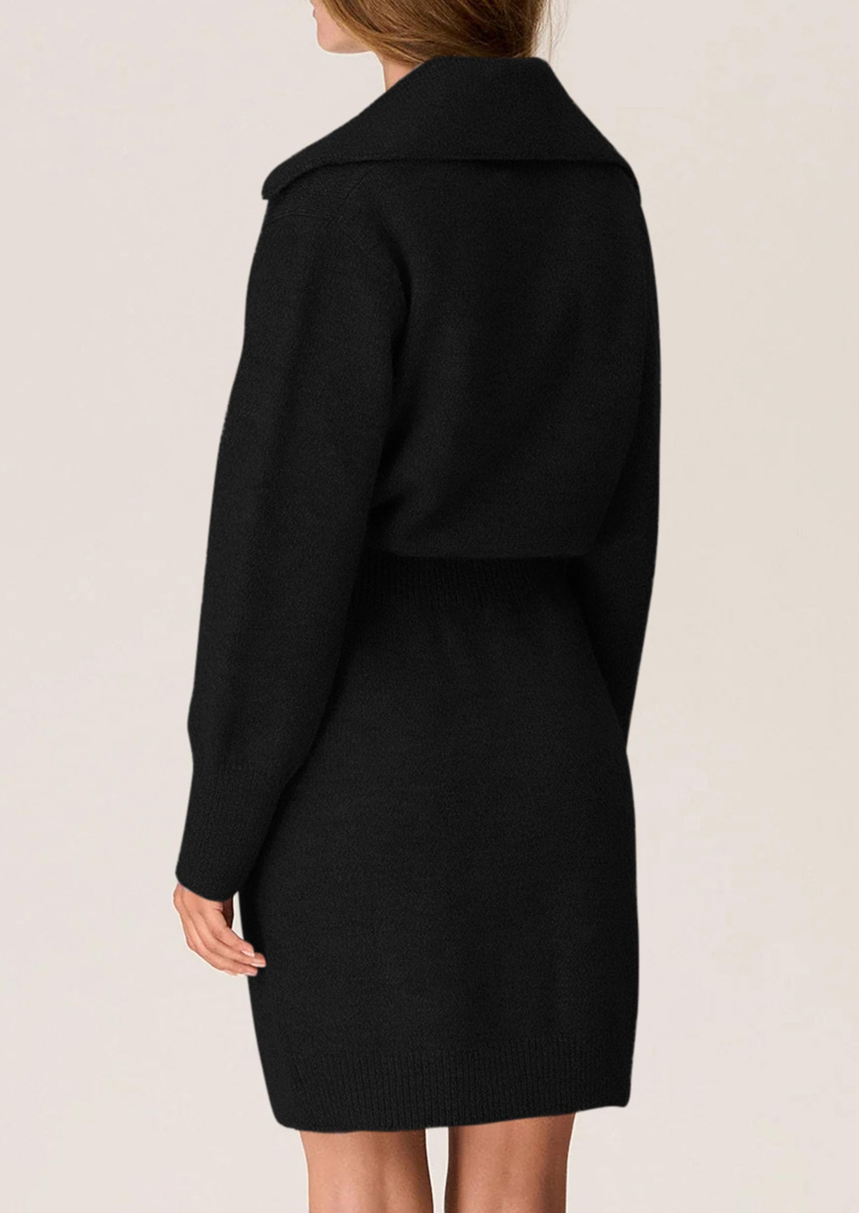 PRETTYGARDEN Women's 2025 Trendy Long Sleeve Button Down Sweater Dress - Spring Short Knit Dress for Casual Wear, Office Outfits & Date Nights