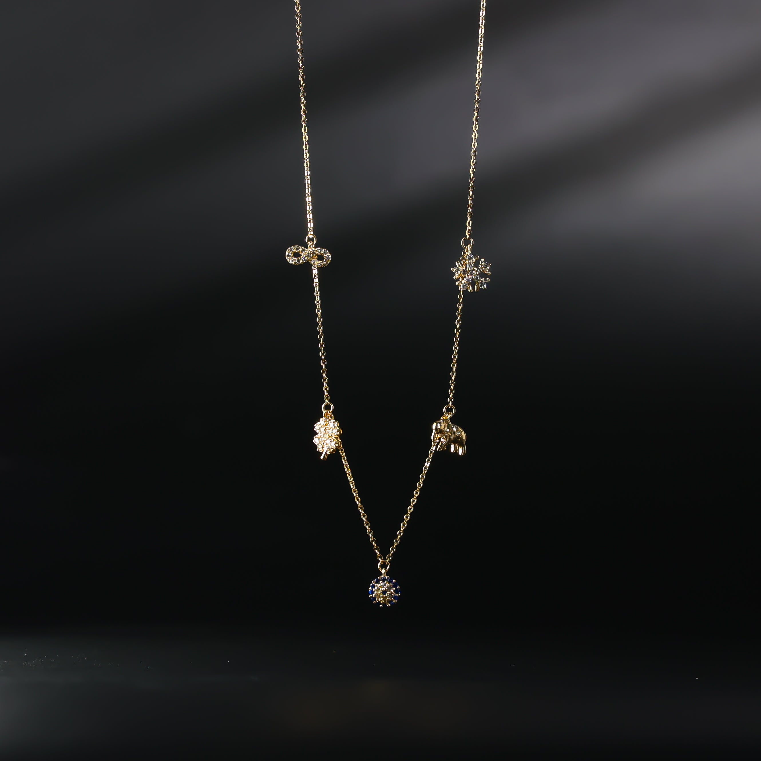 Gold Lucky Charms Necklace NK0300 - Elegant Jewelry for Women, Perfect Gift for Birthday, Anniversary & Everyday Wear