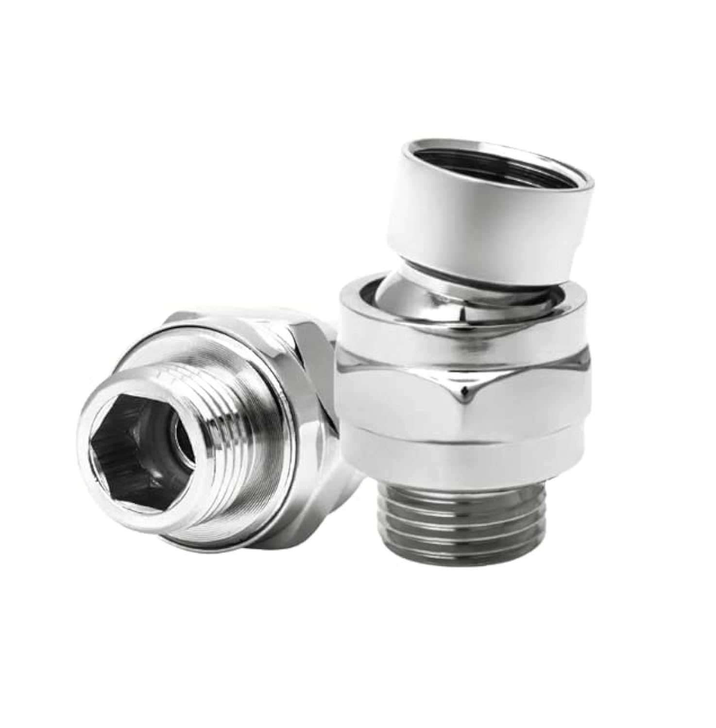 Adjustable Swivel Ball Joint Shower Head Adapter - Universal Shower Arm Connector for Flexible Shower Installation - Perfect for Bathroom Renovation & Handheld Shower Heads