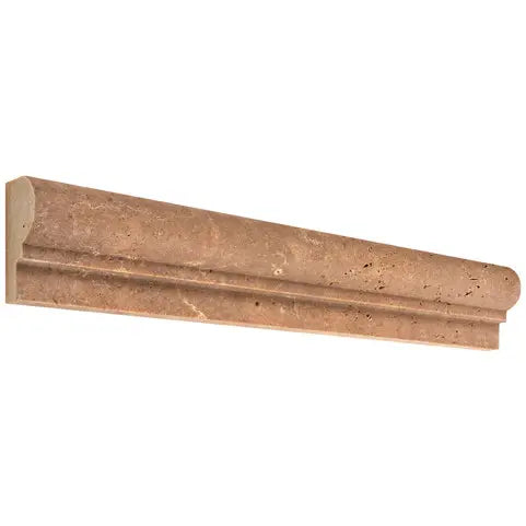 Premium Noce Travertine Ogee Liner Tile - Natural Stone Backsplash & Bathroom Wall Decor - Perfect for Kitchen, Shower, and Fireplace Surrounds