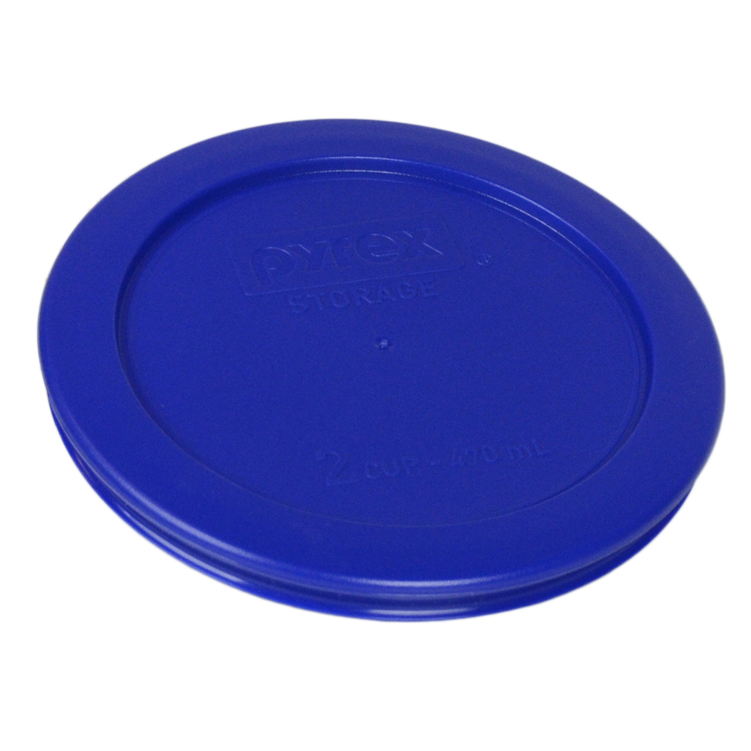 Pyrex 7200-PC 2-Cup Cadet Blue Round Replacement Food Storage Lids - 6 Pack | Made in USA | Airtight Kitchen Containers for Meal Prep, Leftovers & Pantry Organization