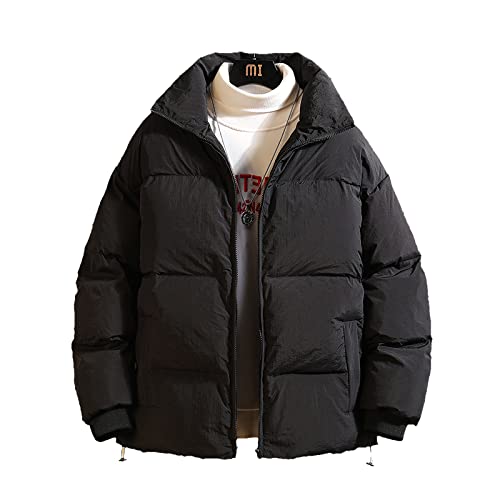 Men's Harajuku Bubble Puffer Jacket - Winter Streetwear Hip Hop Parka Coat for Korean Fashion | Warm & Stylish for Urban Outfits, Casual Wear & Cold Weather