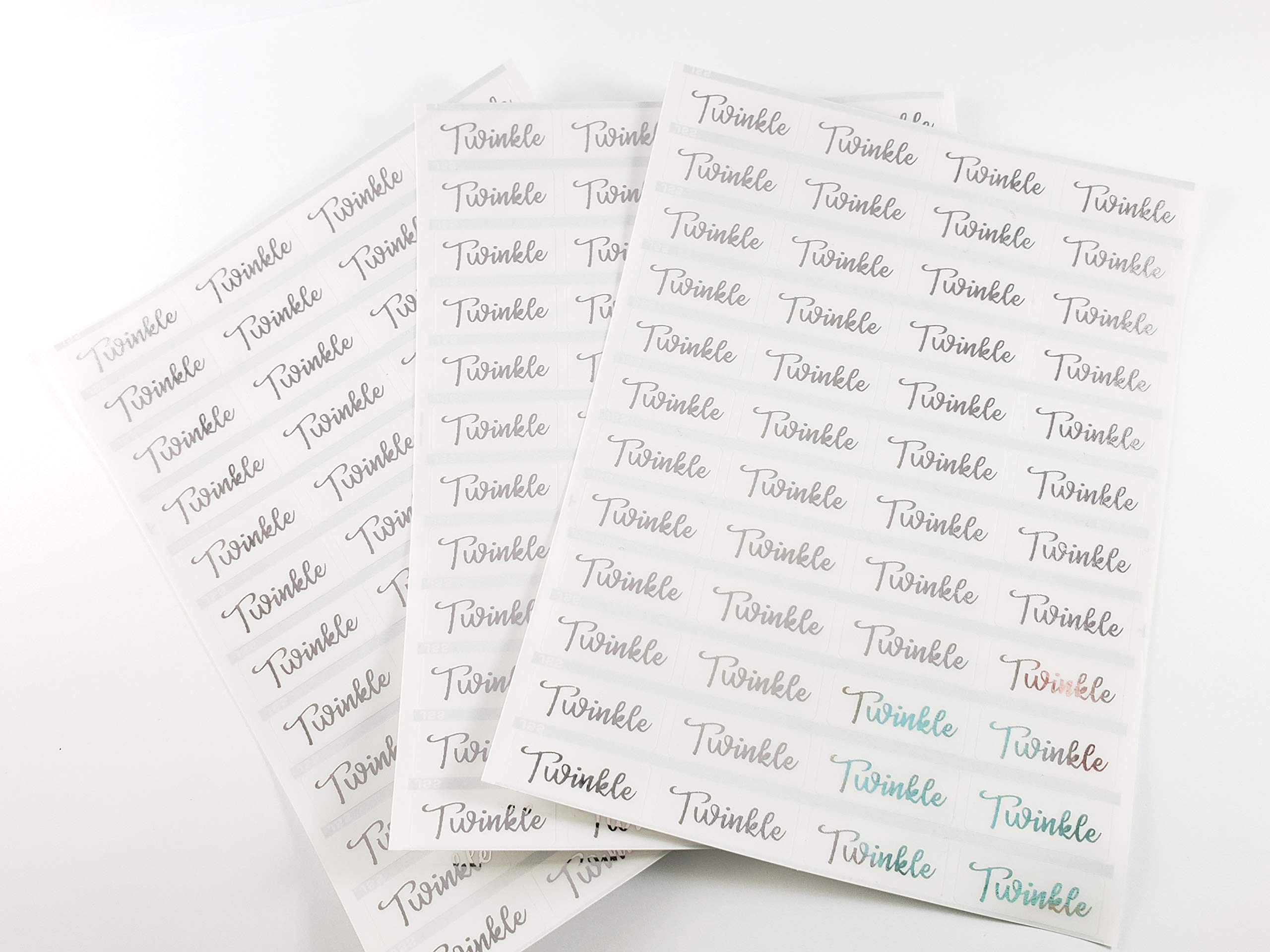 144 Small Silver Ink Clear Transparent Name Stickers - Customized Waterproof Labels for Daycare, Kids, School Supplies & Organization - Perfect for Lunchboxes, Bottles, Books & Toys