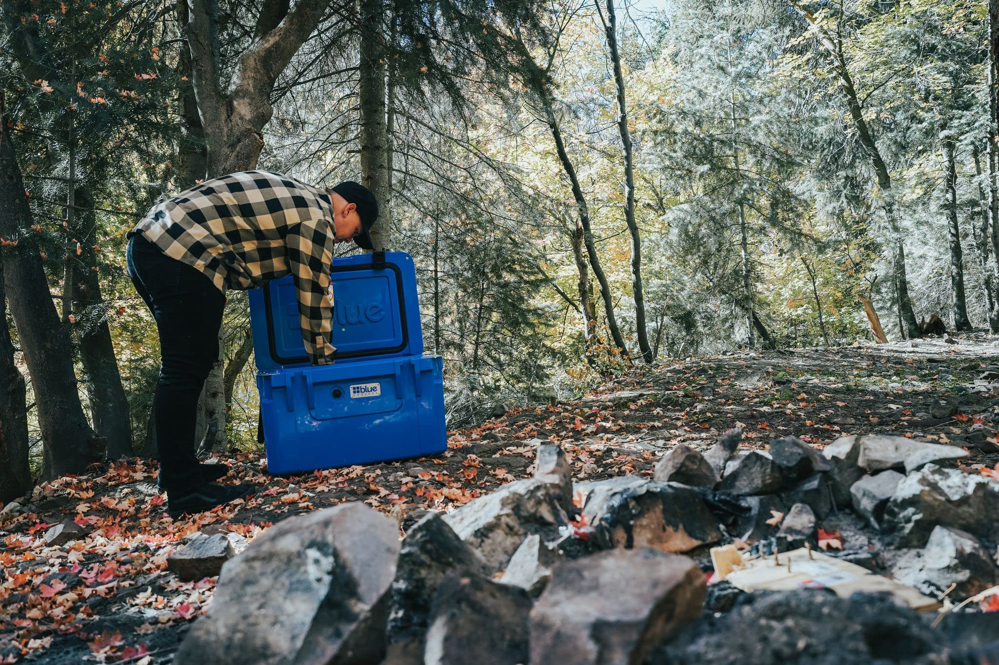 Blue Coolers Ice Vault 60 Quart Roto-Molded Cooler - Heavy Duty Large Chest Cooler Keeps Ice Up to 10 Days | Perfect for Camping, Beach Trips, Tailgating & Outdoor Adventures