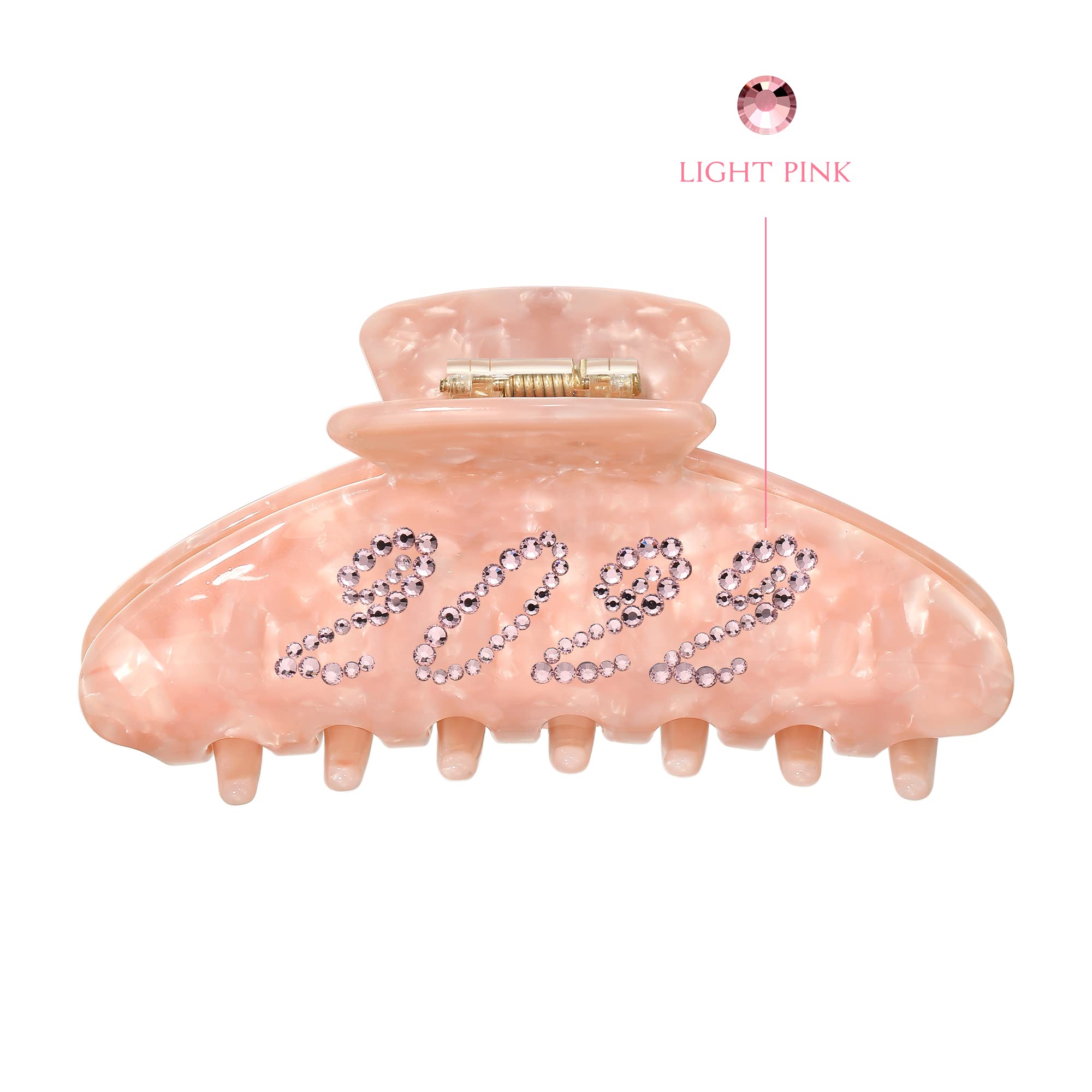 Pink Banana Claw Hair Clips for Women - 4 Inch Non-Slip Large Claw Clips for Thin Hair - Y2K Fashion Accessories - Perfect for School, Work, and Everyday Hairstyles