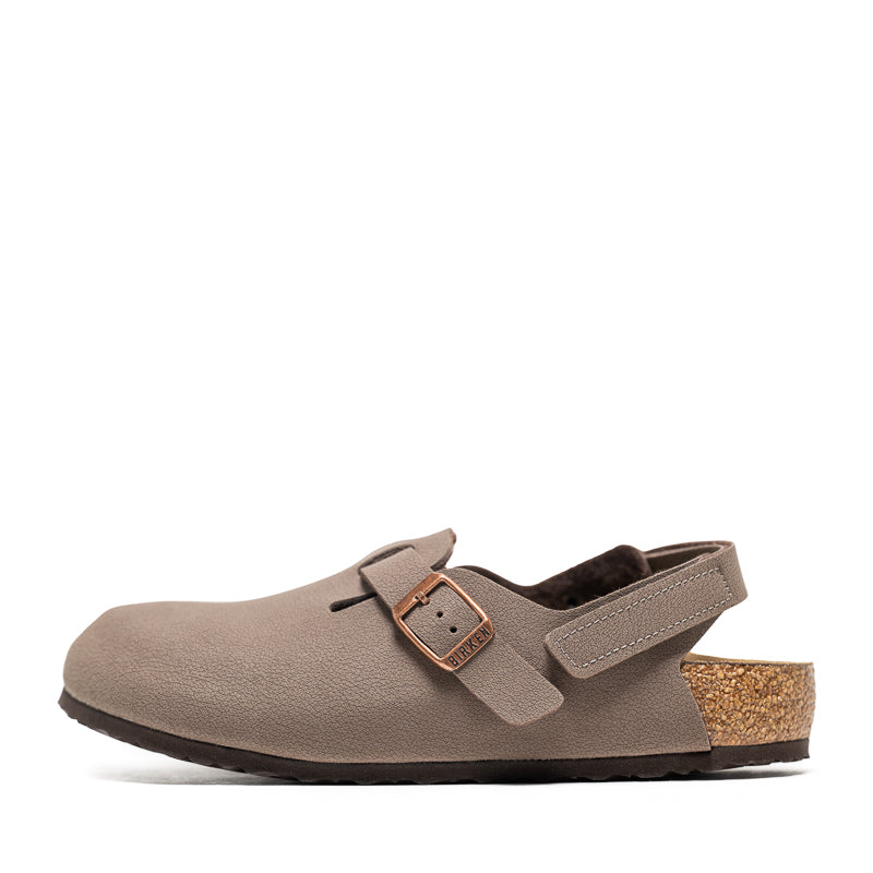 Birkenstock Tokio Birkibuc Professional Super Grip Shoes - Mocha Brown Leather Slip-Resistant Work Shoes for Nurses, Chefs & Healthcare Workers