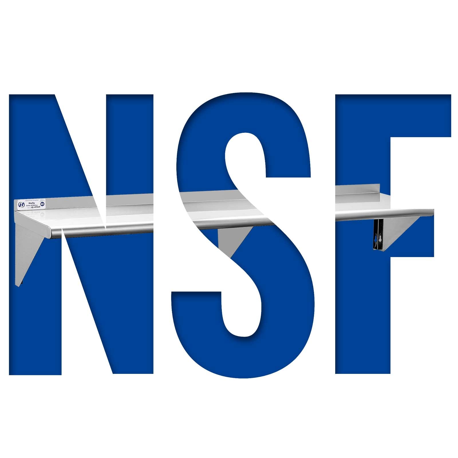 Stainless Steel Wall Shelf 12x72 Inches - 345 lb Capacity, NSF Certified Commercial Floating Shelving for Restaurant, Kitchen, Hotel & Home Use - Perfect for Storage, Display & Organization