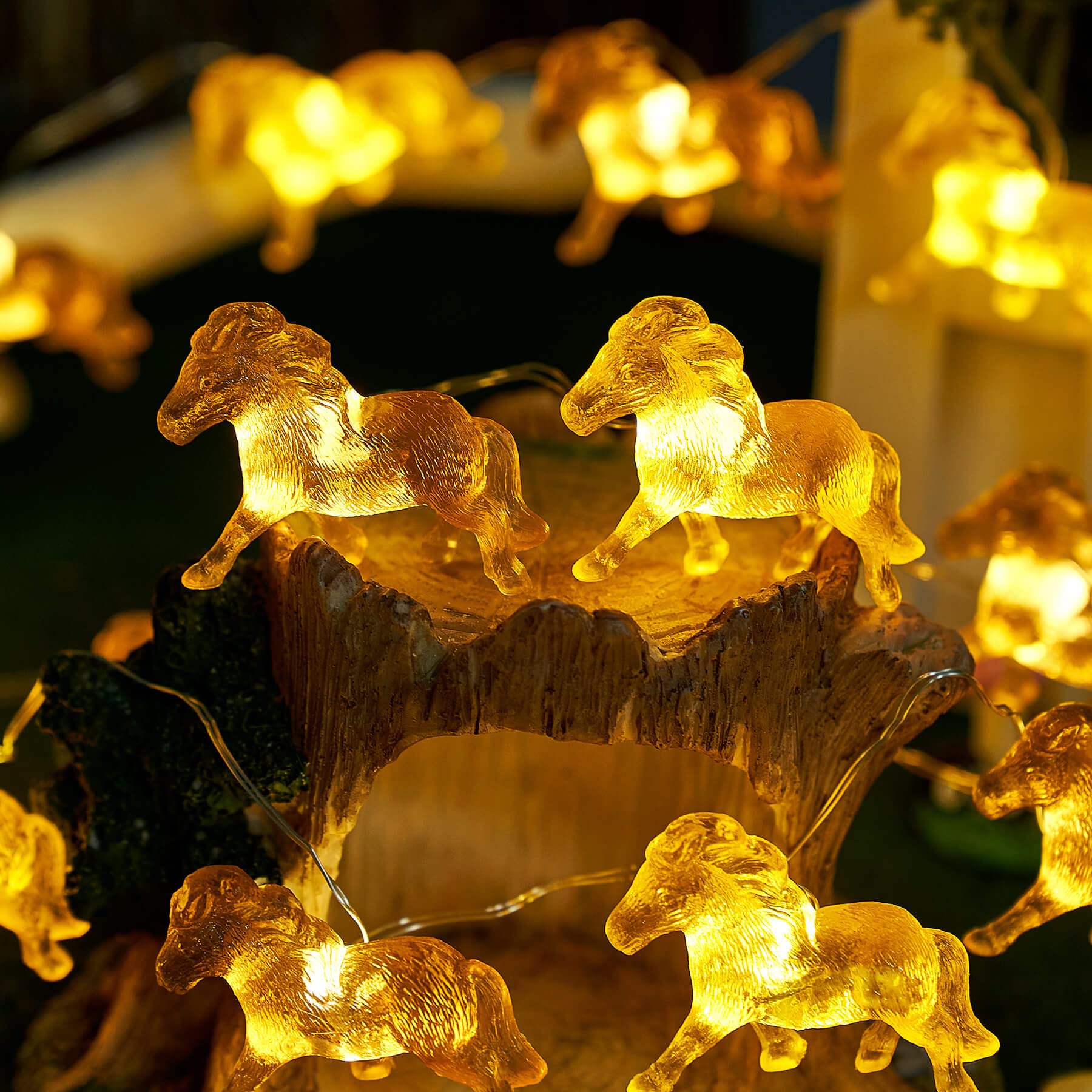 Unique Horse String Lights - 20LED USB/Battery for Bedroom & Christmas Decor