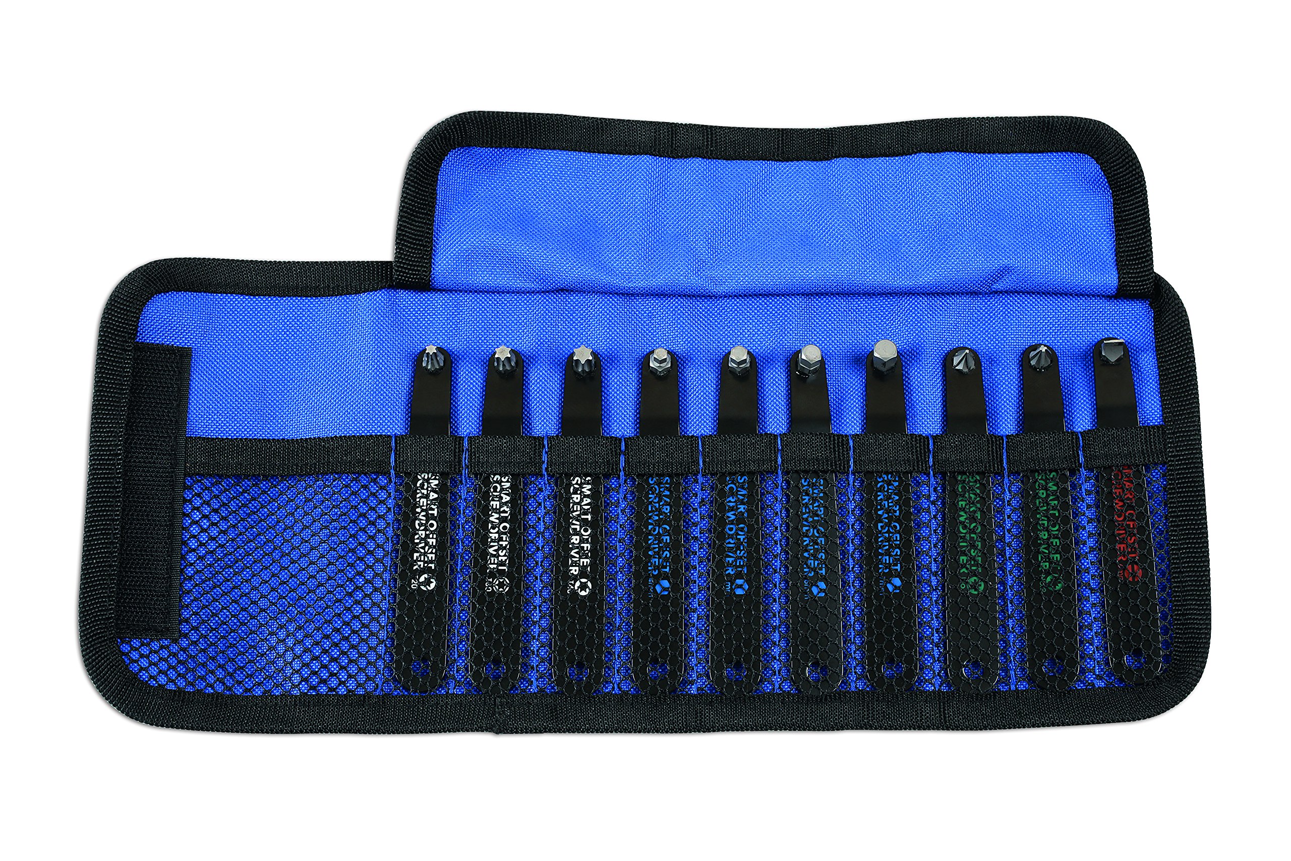Laser 6709 Low Profile Offset Tool Kit - 10 Piece Silver Wrench Set for Tight Spaces | Automotive Repair & DIY Projects