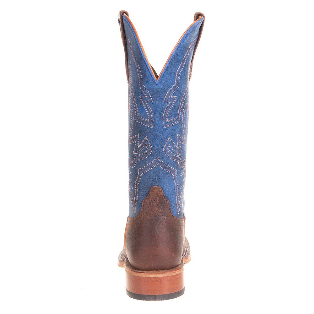 Anderson Bean Kids Toast Bison with Blue Mad Dog Top Boots - Brown Western Cowboy Boots for Boys & Girls - Perfect for Rodeo, Horseback Riding & Country Fashion