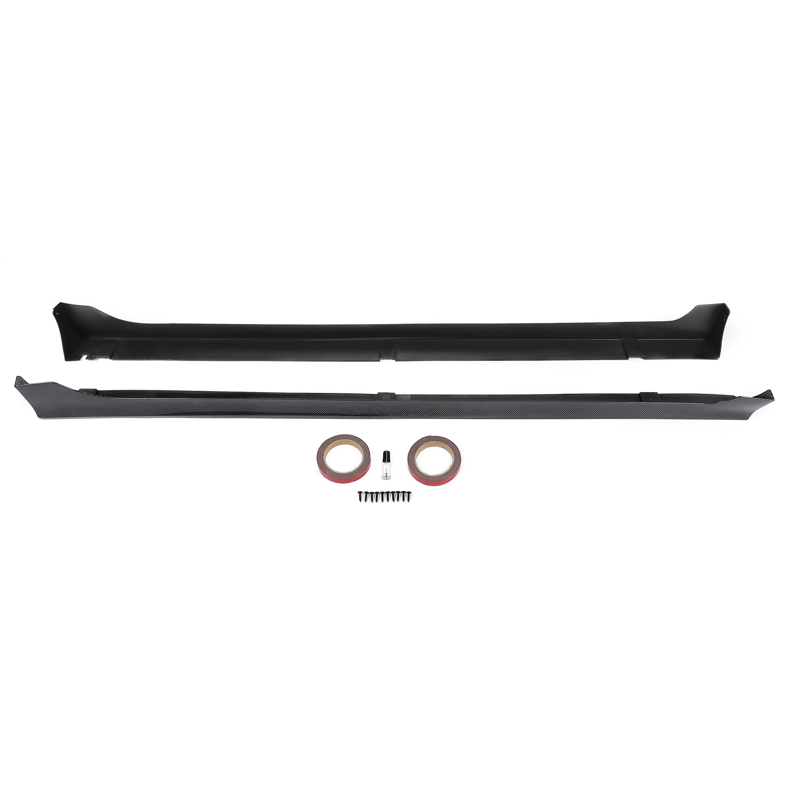 HECASA Carbon Fiber Side Skirts Rocker Panels for 2013-2017 Honda Accord Sedan - Body Kit Replacement & Spoiler Extension - Perfect for Car Enthusiasts & Custom Modifications
