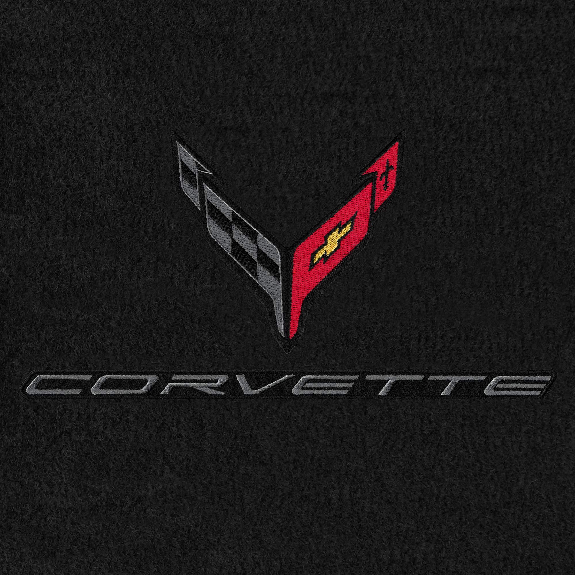 Premium Custom-Fit Carpeted Floor Mats for Corvette C8 2020-ON - Luxury Car Floor Liners with Standard Binding (Charcoal, 2PC Front Set) - Perfect for Daily Driving & Car Shows
