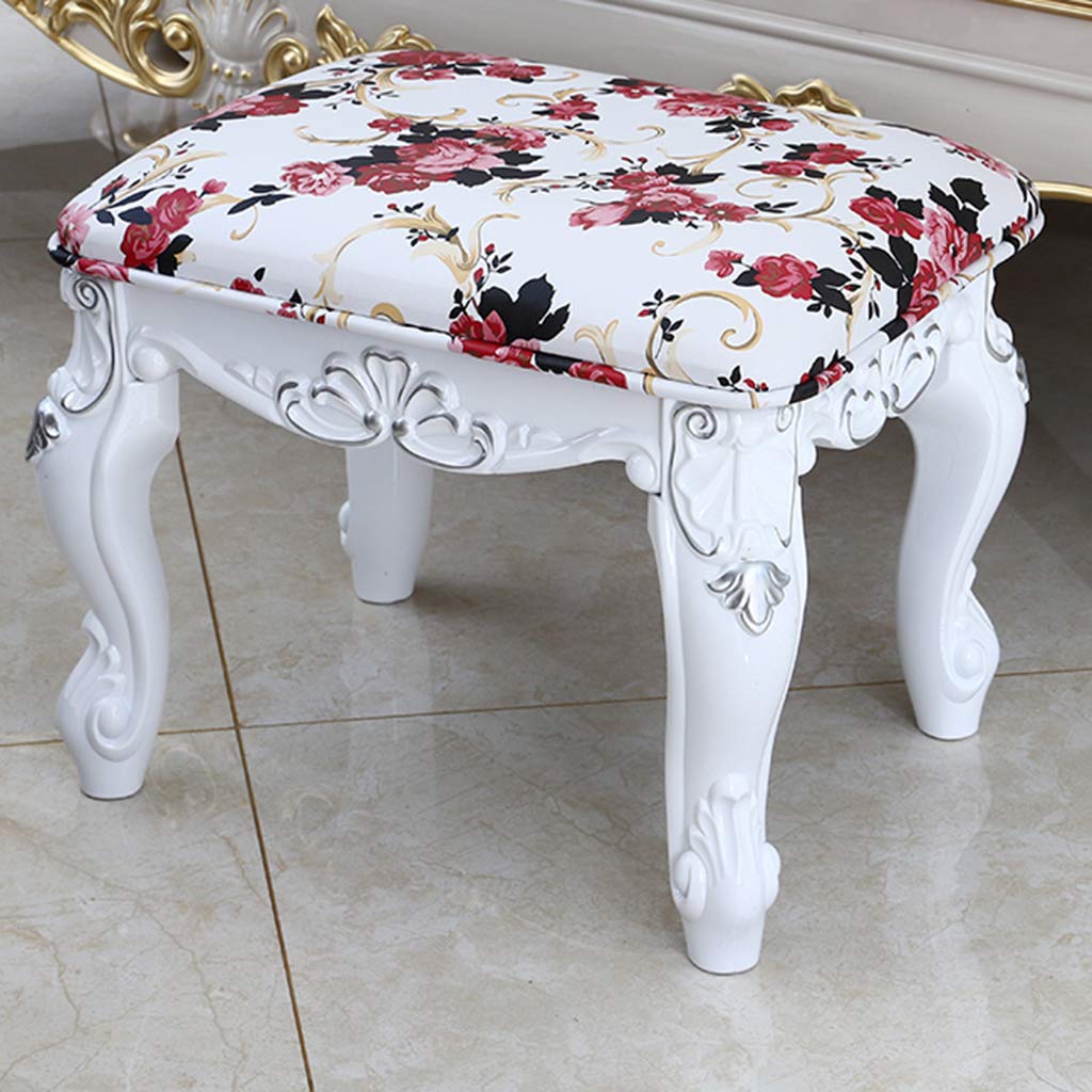 zyifan Vanity Stool Makeup Dressing Stool with Cushion - Padded Bench with Sturdy ABS Legs, Elegant Piano Seat for Bedroom & Bathroom - Easy Assembly Home Decor for Dressing Table, Makeup Area & Bedside