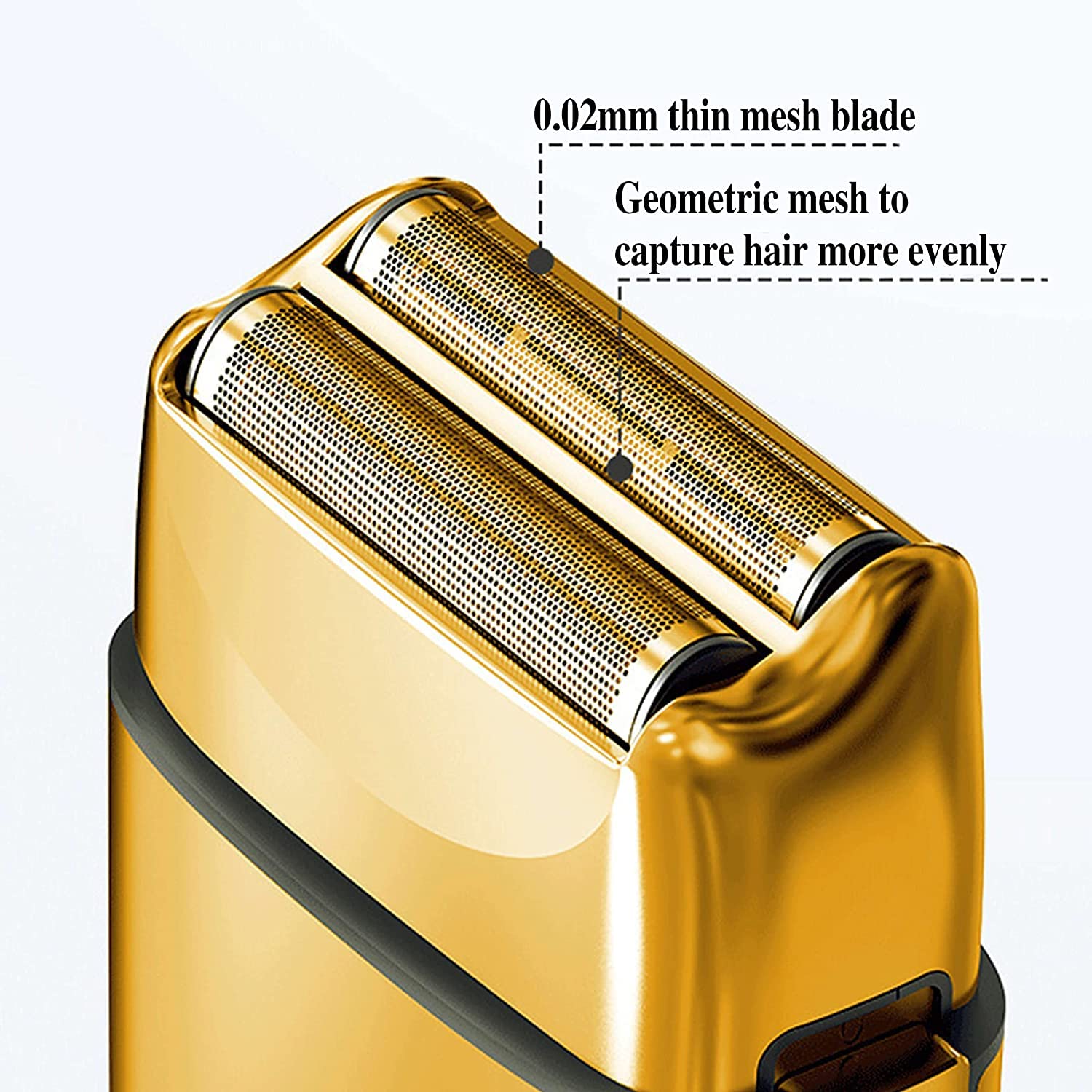 KEMEI Professional Cordless Electric Razor for Men - Titanium All Metal Beard Trimmer with USB Rechargeable Lithium Battery | Perfect for Travel, Business & Daily Grooming
