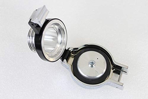 Chrome Flip Up Vented Gas Cap for Harley Davidson Motorcycles 1996 to Present - Easy Fuel Access & Durable Design for Touring, Cruising & Custom Builds