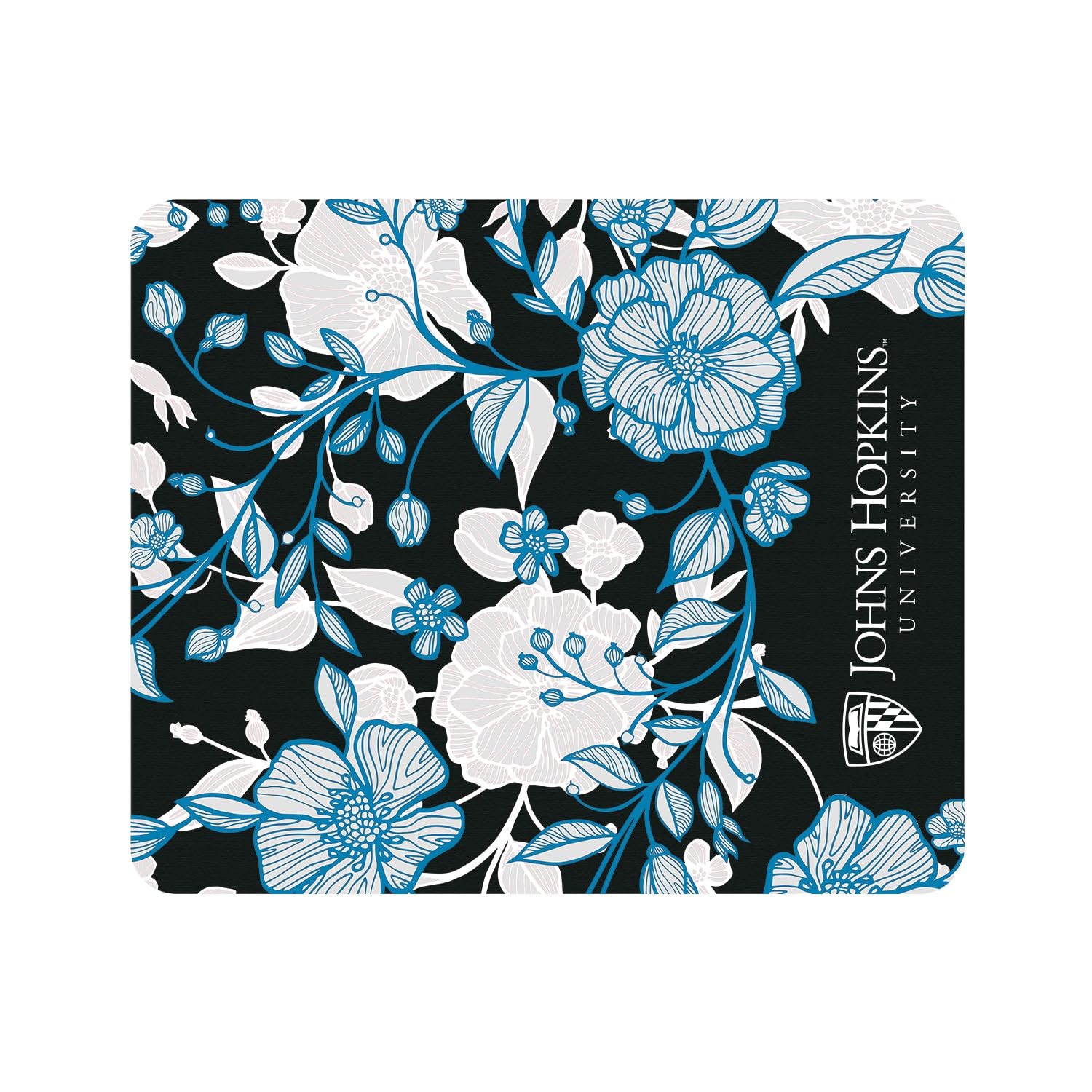 Johns Hopkins University Mouse Pad - Non-Slip Fabric Desk Mat with Floral Lace Design for Gaming, Office & Study - Perfect for Students, Alumni & Fans