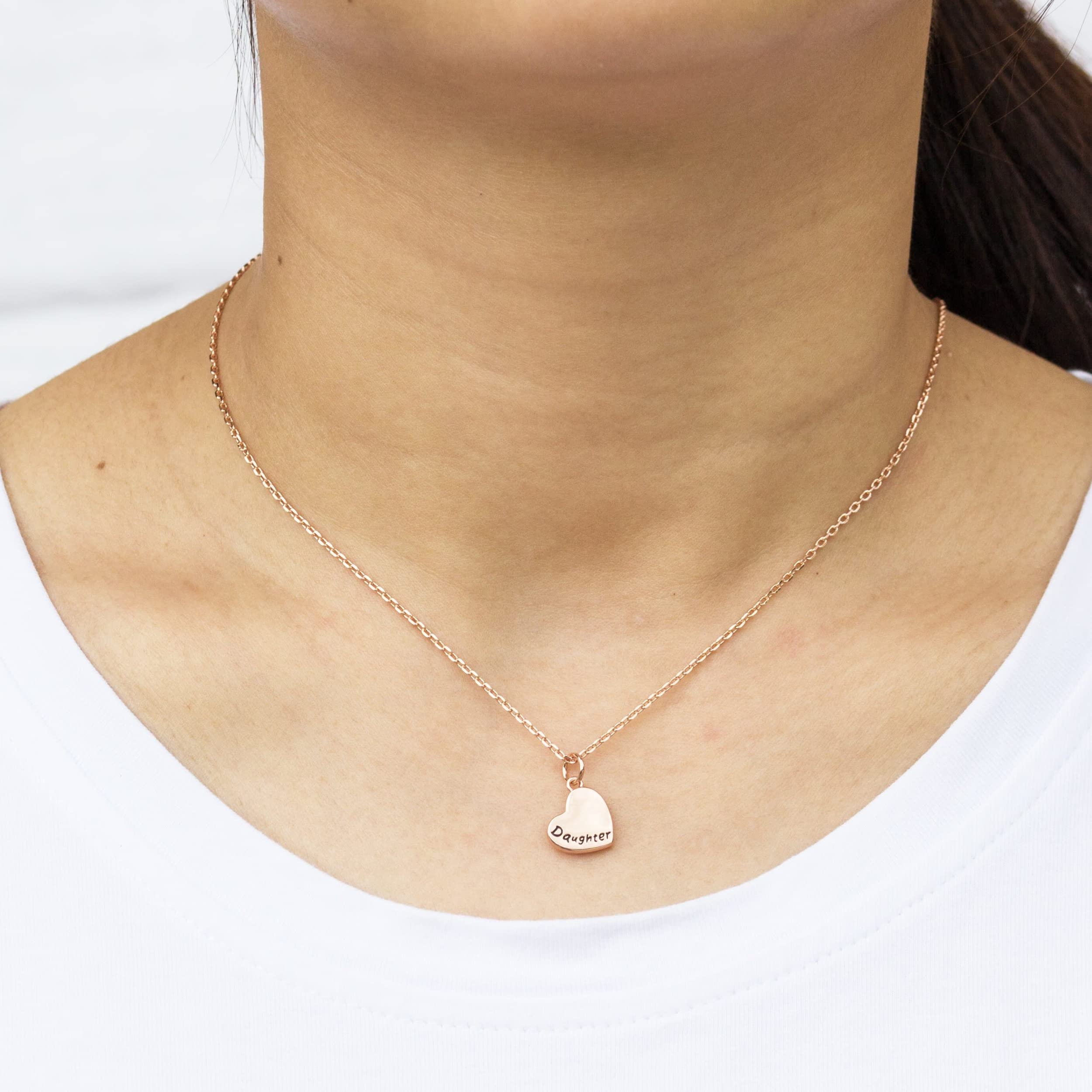 Philip Jones Rose Gold Plated Mother Daughter Necklace Set - Elegant Matching Jewelry Gift for Women, Girls | Perfect for Birthdays, Anniversaries & Mother's Day