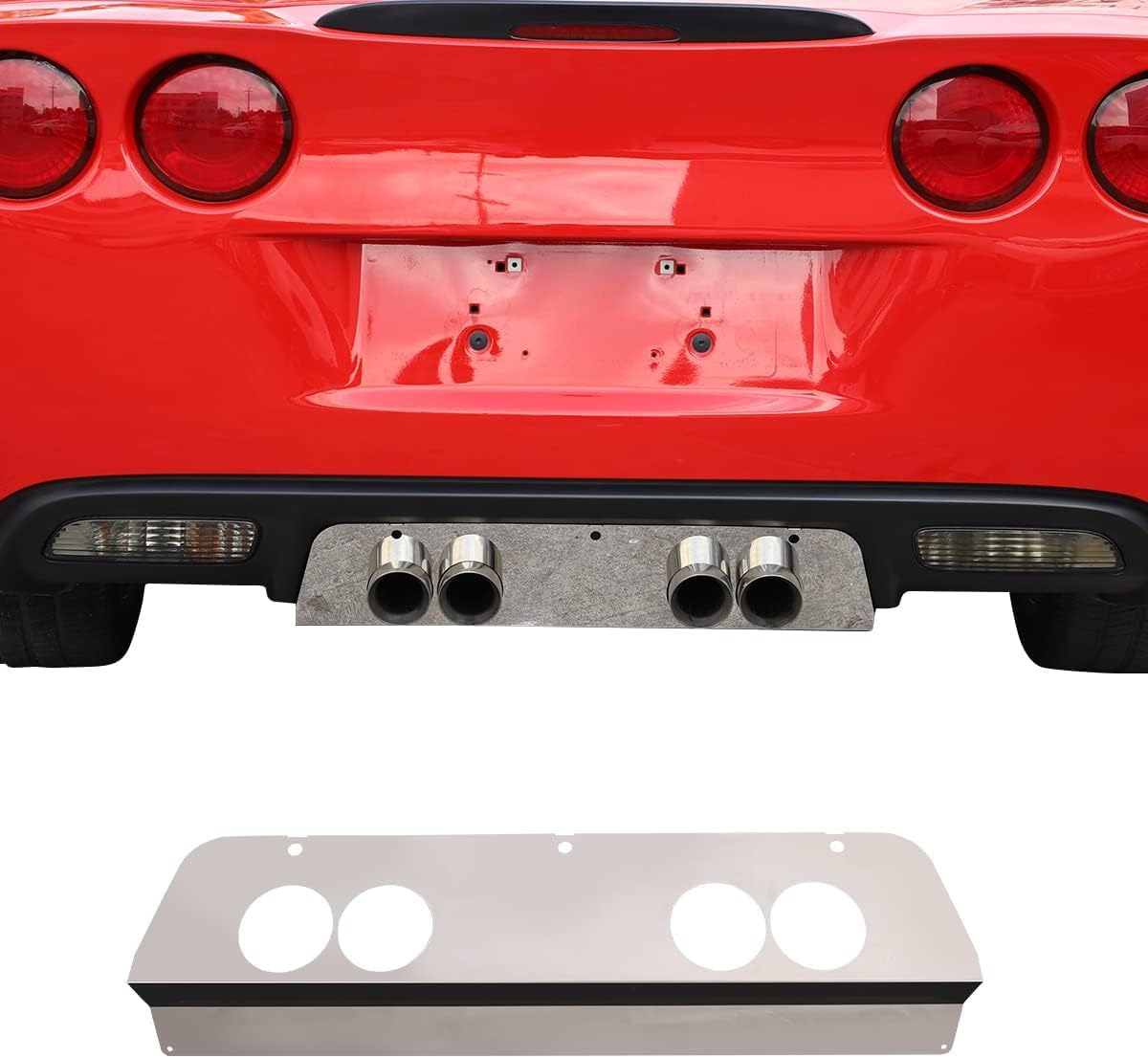 Stainless Steel Engine Bay Side Panel Cover for Chevrolet Corvette C6 2005-2013 | Hood Engine Trim, Battery Baffle, Fuse Box Cover, Guide Channel & Alternator Cover | Interior Accessories & Tail Pipe Trim | Perfect for Car Shows & Engine Bay Customization