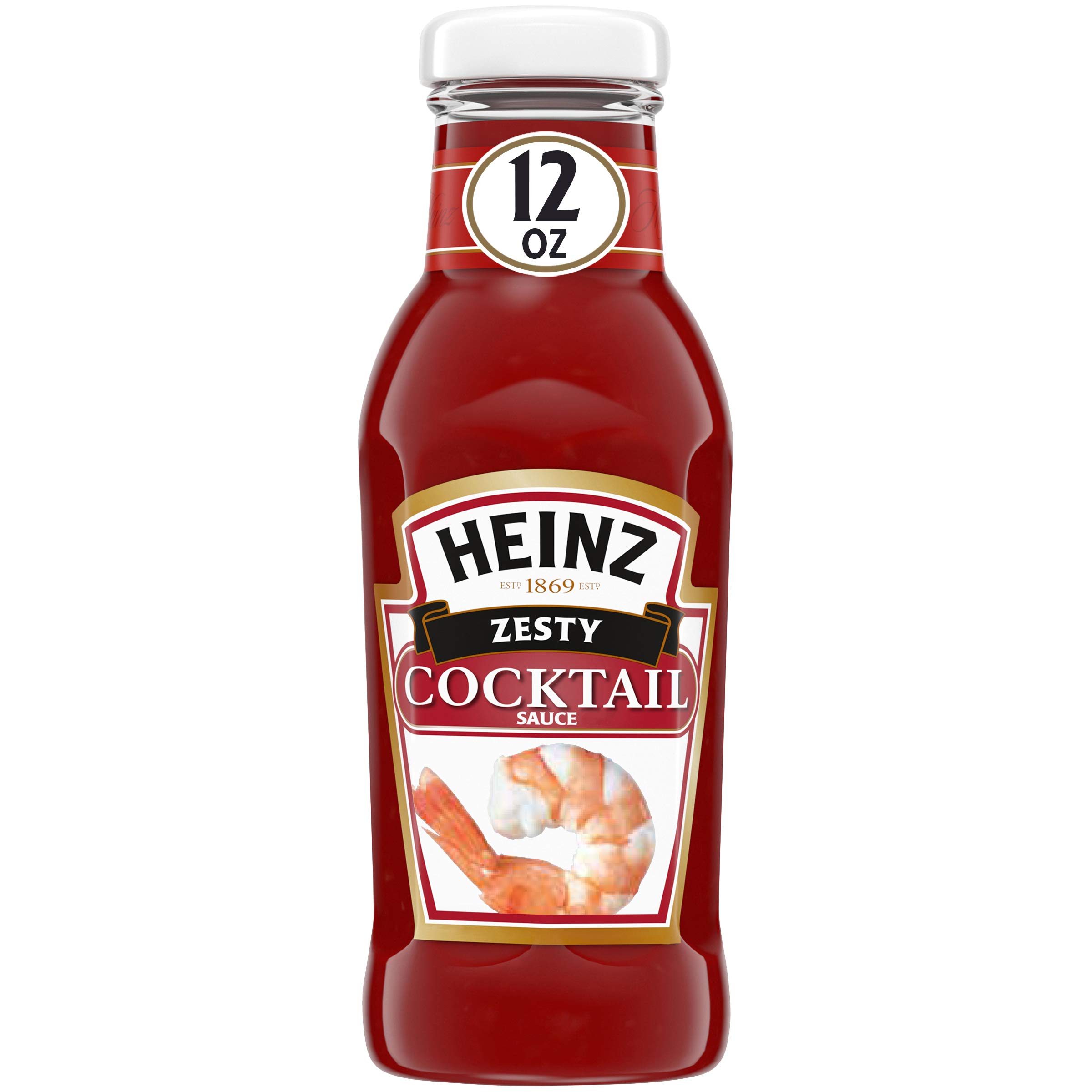Heinz Zesty Cocktail Sauce - 12 Pack (12 oz Bottles) - Perfect for Seafood, Shrimp Cocktails & Party Dips