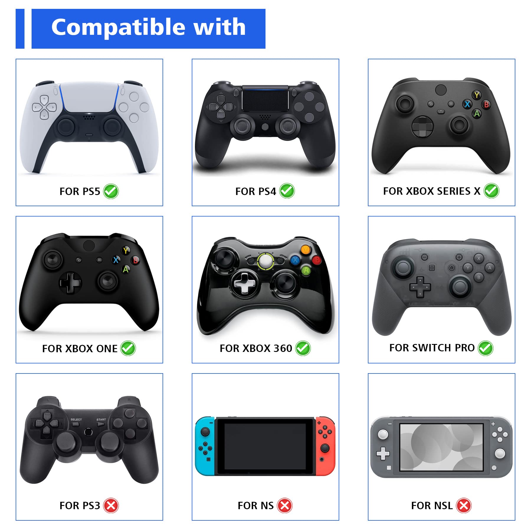 PlayVital Joystick Caps for PS5, PS4, Xbox Series X/S, Xbox One & Switch Pro Controller - Cute Bear & Smiley Rabbit Design | Protective Analog Stick Covers for Enhanced Grip & Comfort | Perfect for Gaming, Streaming & Long Play Sessions