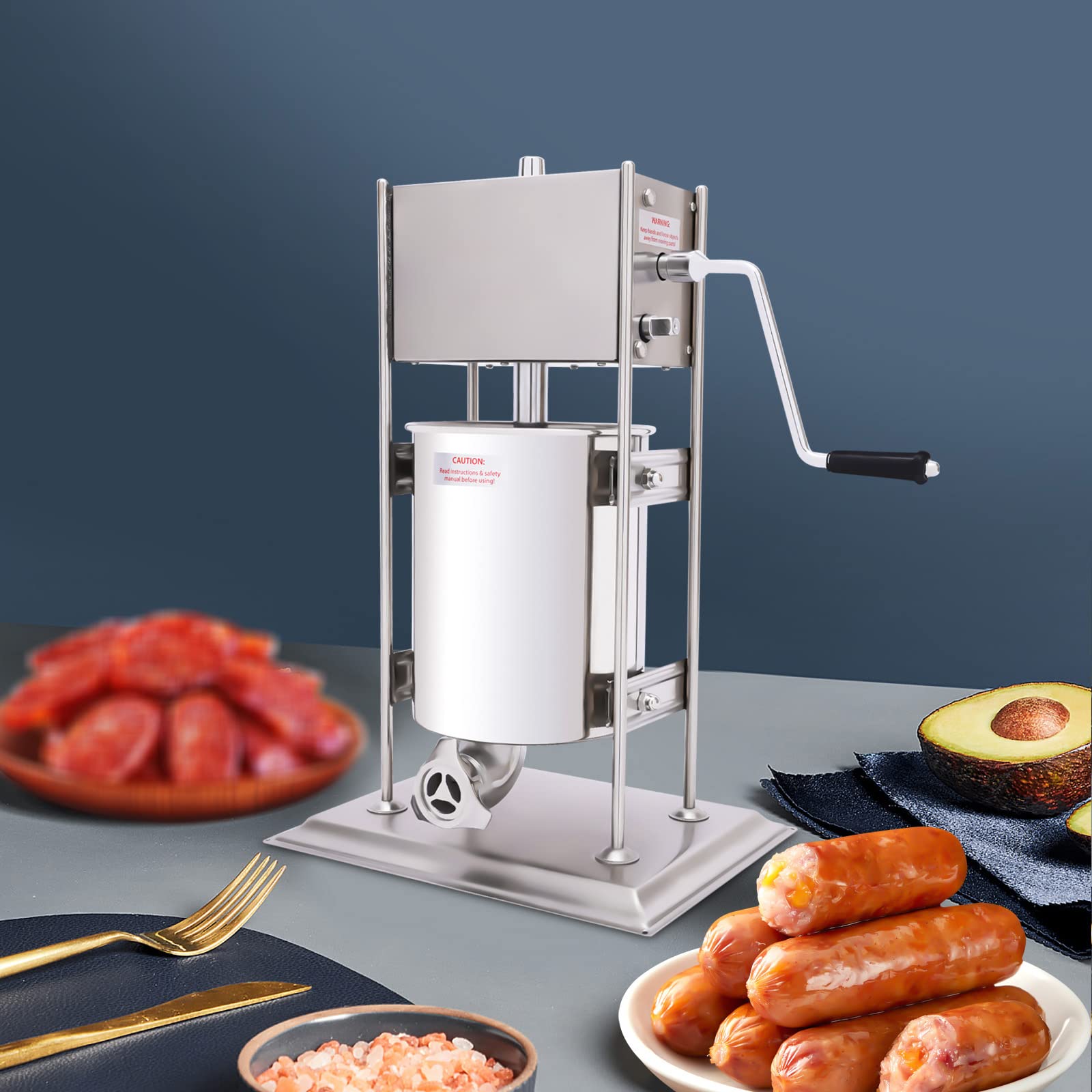 Stainless Steel Manual Churro Maker Machine - 10L Vertical Latin Fruit & Dough Press for Homemade Churros, Donuts, Sausages - Perfect for Commercial Kitchens, Bakeries & Home Use