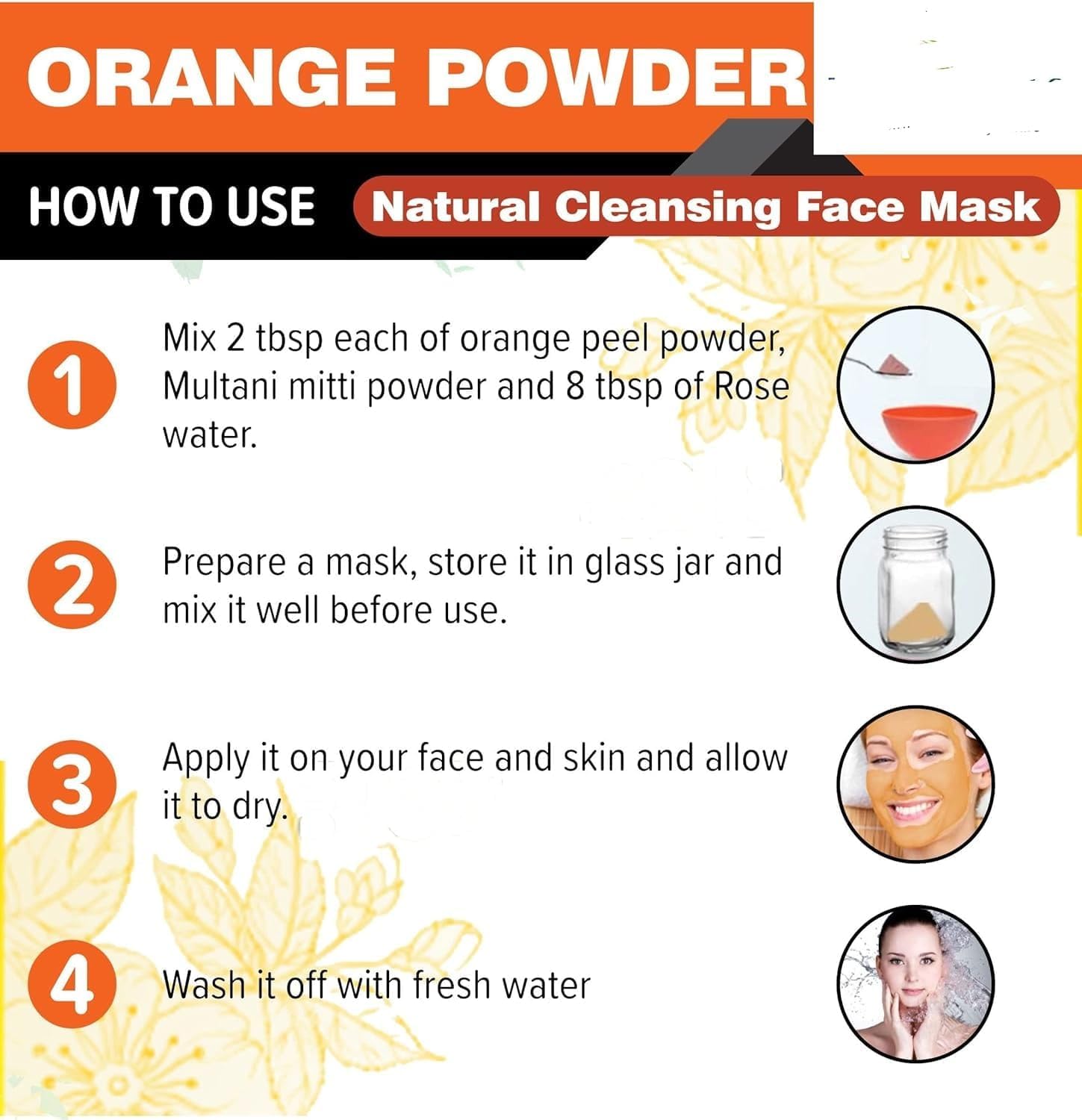Organic Orange Peel Powder for Oily Skin & Glowing Complexion | 100% Pure Vitamin C Rich Santra Chilka Powder | Natural Skin Brightening & Oil Control | 100g Pack | DIY Face Masks, Scrubs & Skincare Recipes