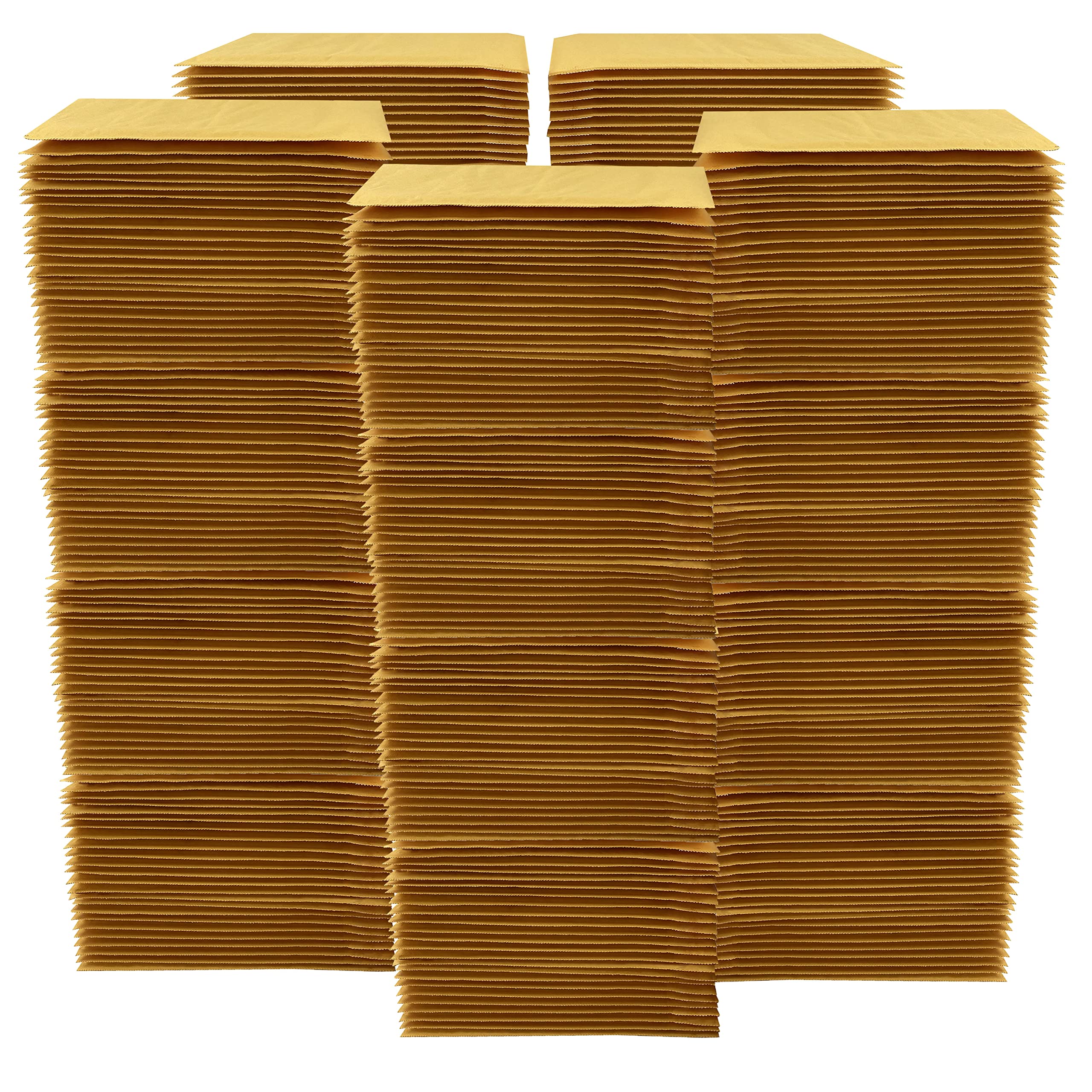 uBoxes Kraft Bubble Mailers 4x8 Inches #000 (Pack of 500) - Yellow Padded Envelopes for Shipping, Ecommerce, and Small Business Packaging