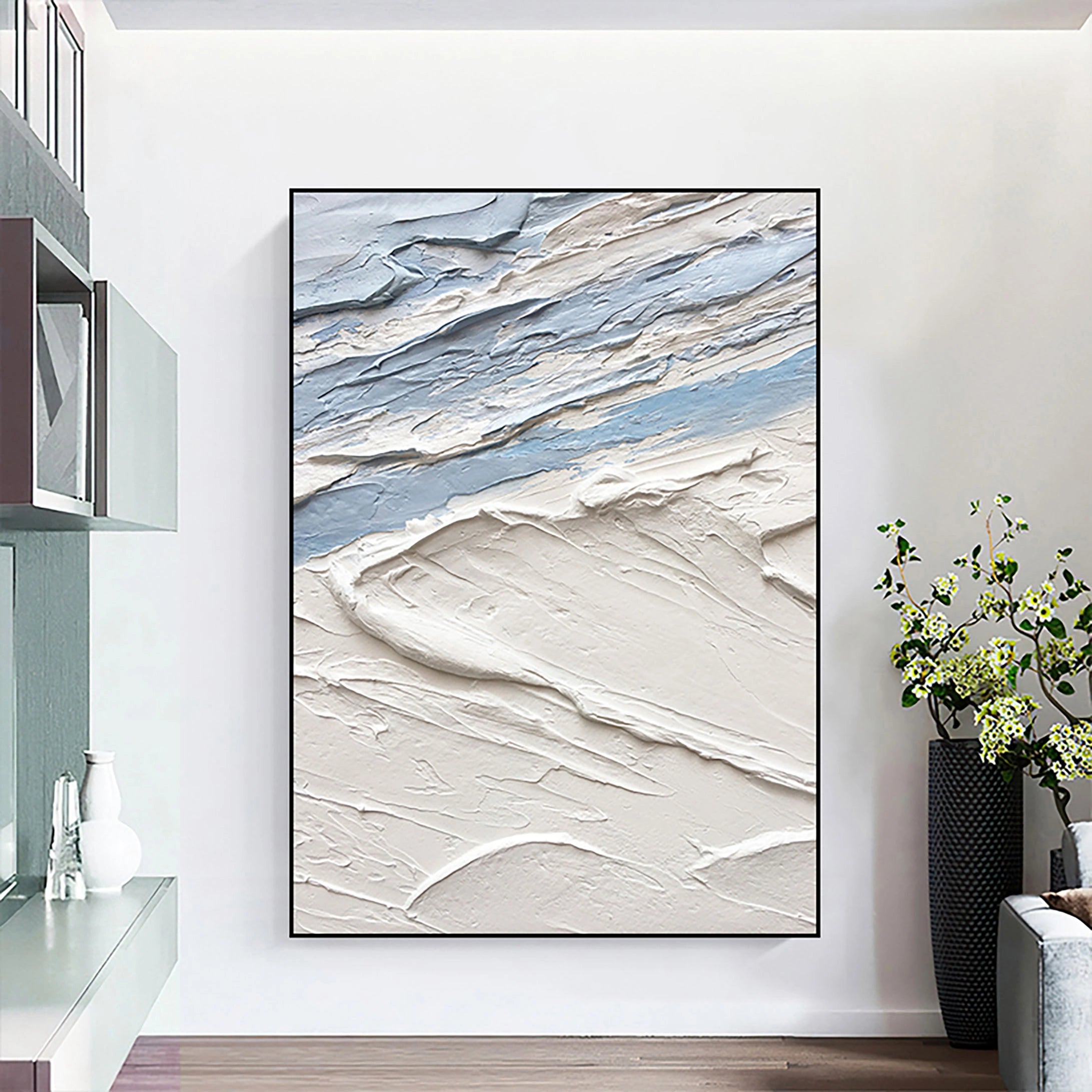 Minimalist Textured Plaster Art Painting - Modern Abstract Wall Decor for Living Room, Bedroom & Office | #MM031
