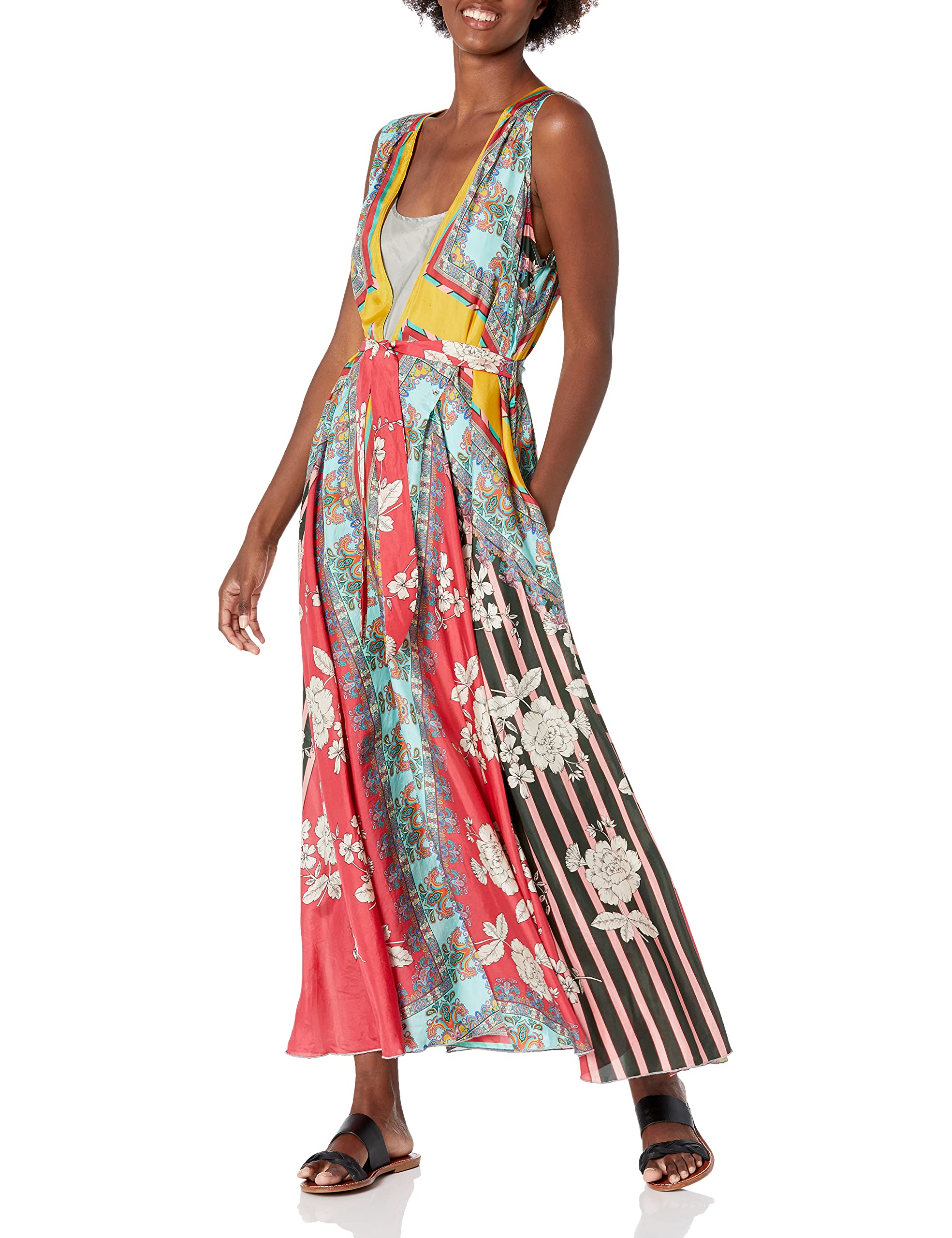 Johnny Was Women's Bohemian Floral Maxi Dress for Summer Beach Vacations & Casual Outings