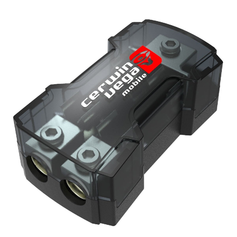 Cerwin Vega CAGU300 Dual AGU Fuse Holder with Cover - Single Input & Dual Outputs for Car Audio, Marine & RV Electrical Systems - Waterproof Fuse Block for 12V/24V Applications