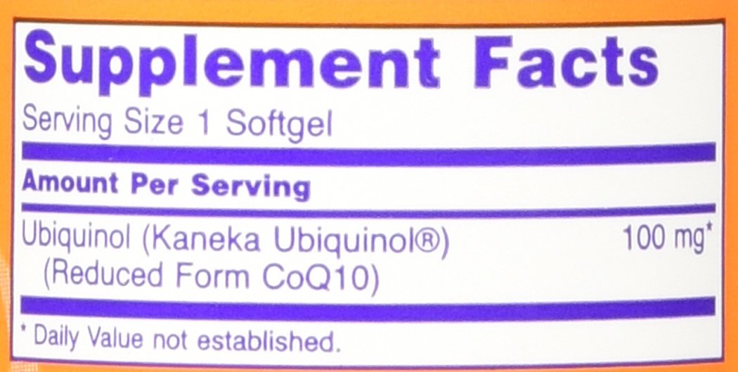 Now Foods Ubiquinol 100mg - 60 Softgels (Pack of 2) | Premium CoQ10 Supplement for Heart Health & Energy Support | Perfect for Active Adults & Cardiovascular Wellness