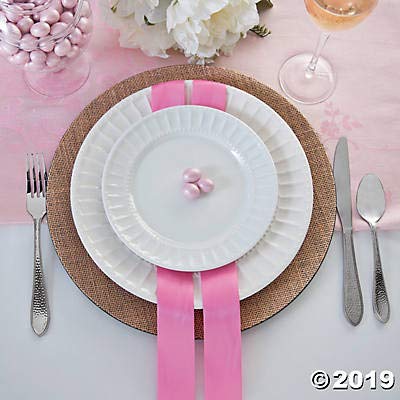 Round Burlap Chargers - Set of 6 Natural Jute Placemats for Wedding, Party & Home Decor - Rustic Table Setting for Dining, Events & Farmhouse Style