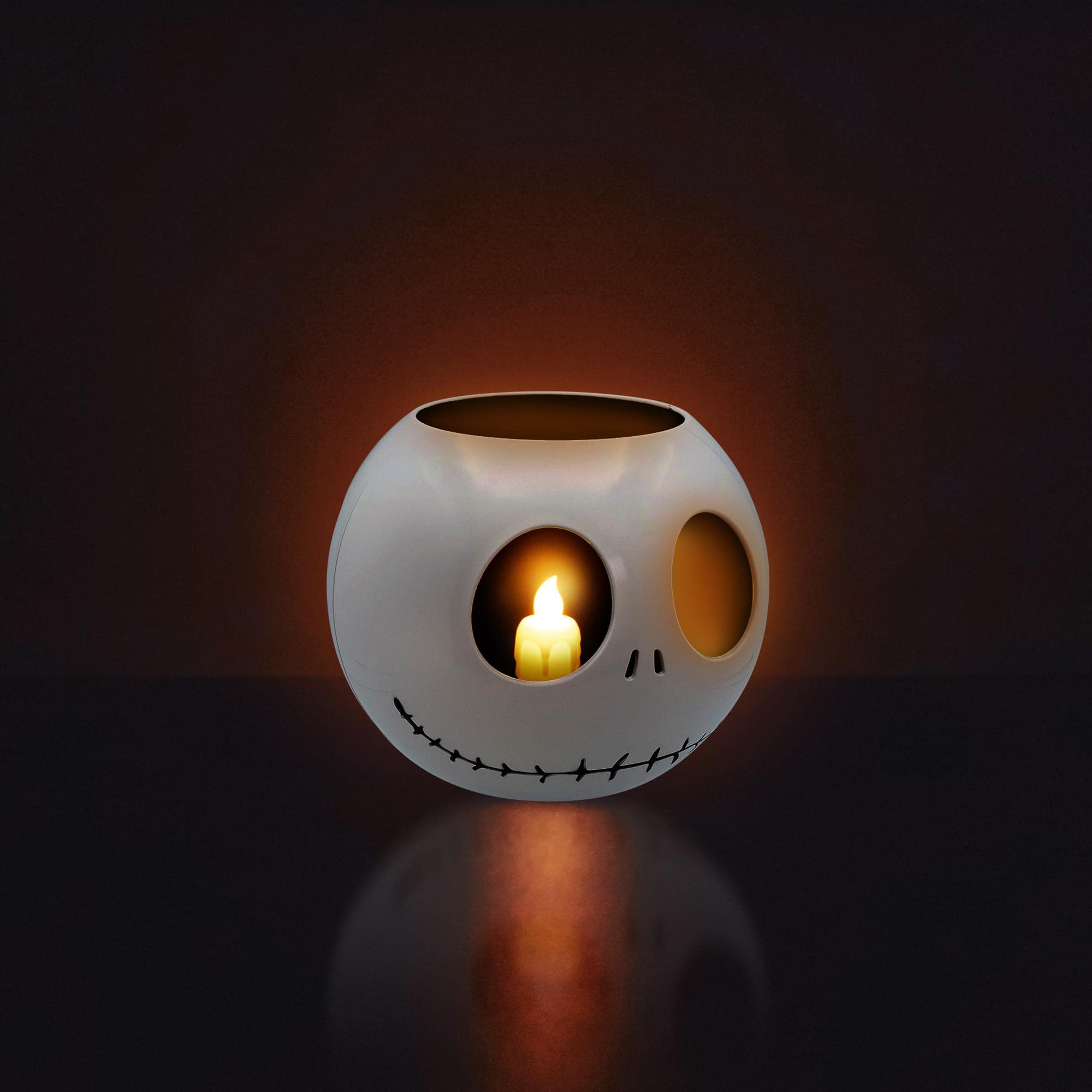 Disney The Nightmare Before Christmas Jack Skellington LED Flickering Flameless Candle with Automatic Timer - Officially Licensed Collectible Decor for Halloween, Christmas & Home Parties