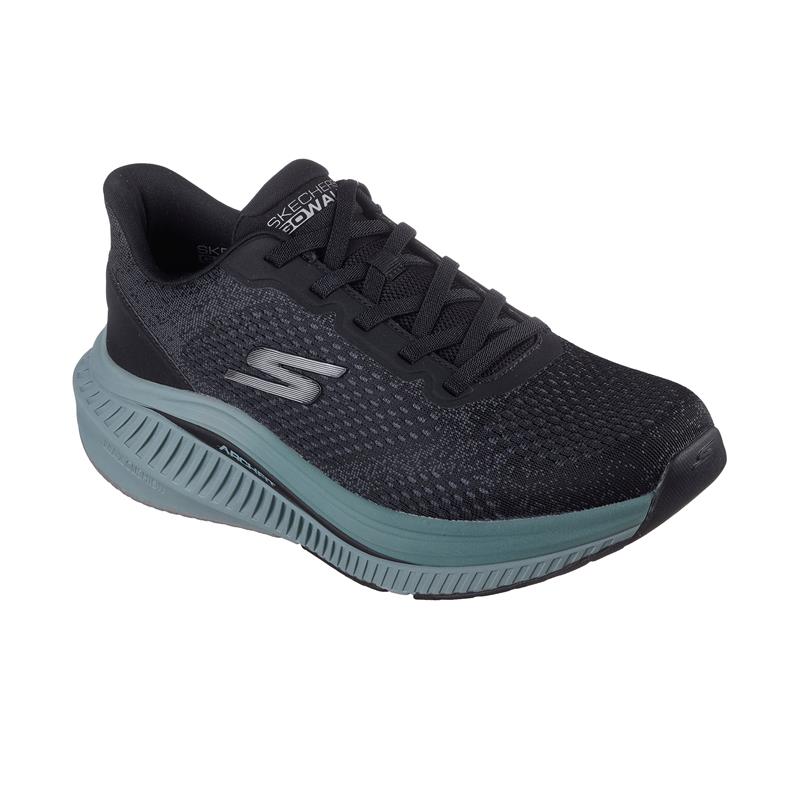 GO WALK MAX CUSH ARCH FIT Comfortable Walking Shoes 216354/BKGR - Perfect for Walking, Travel & Everyday Wear