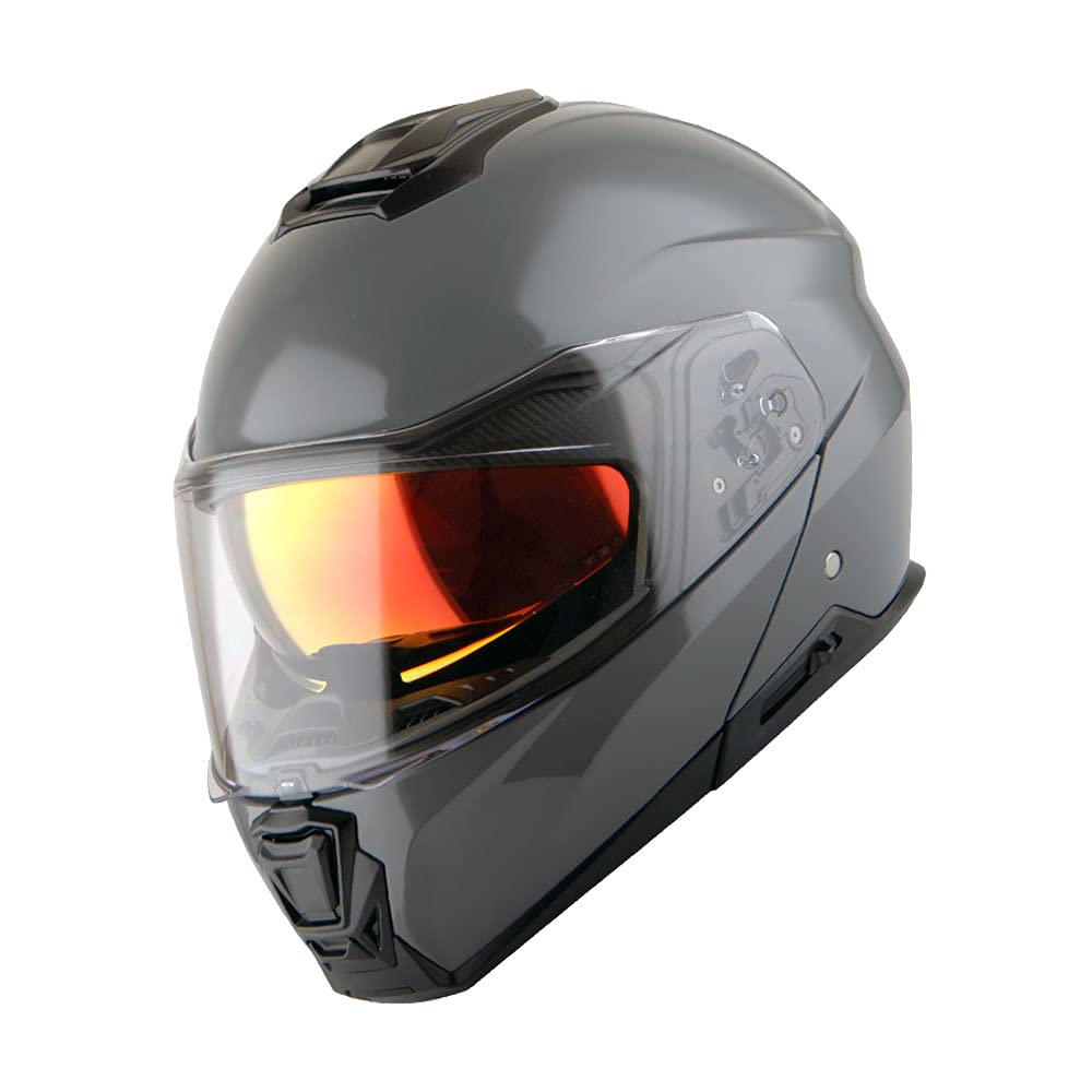 Martian Motorcycle Modular Full Face Helmet - Flip Up Dual Visor with Sun Shield (Model HG362) - Perfect for Street Biking, Touring & Commuting