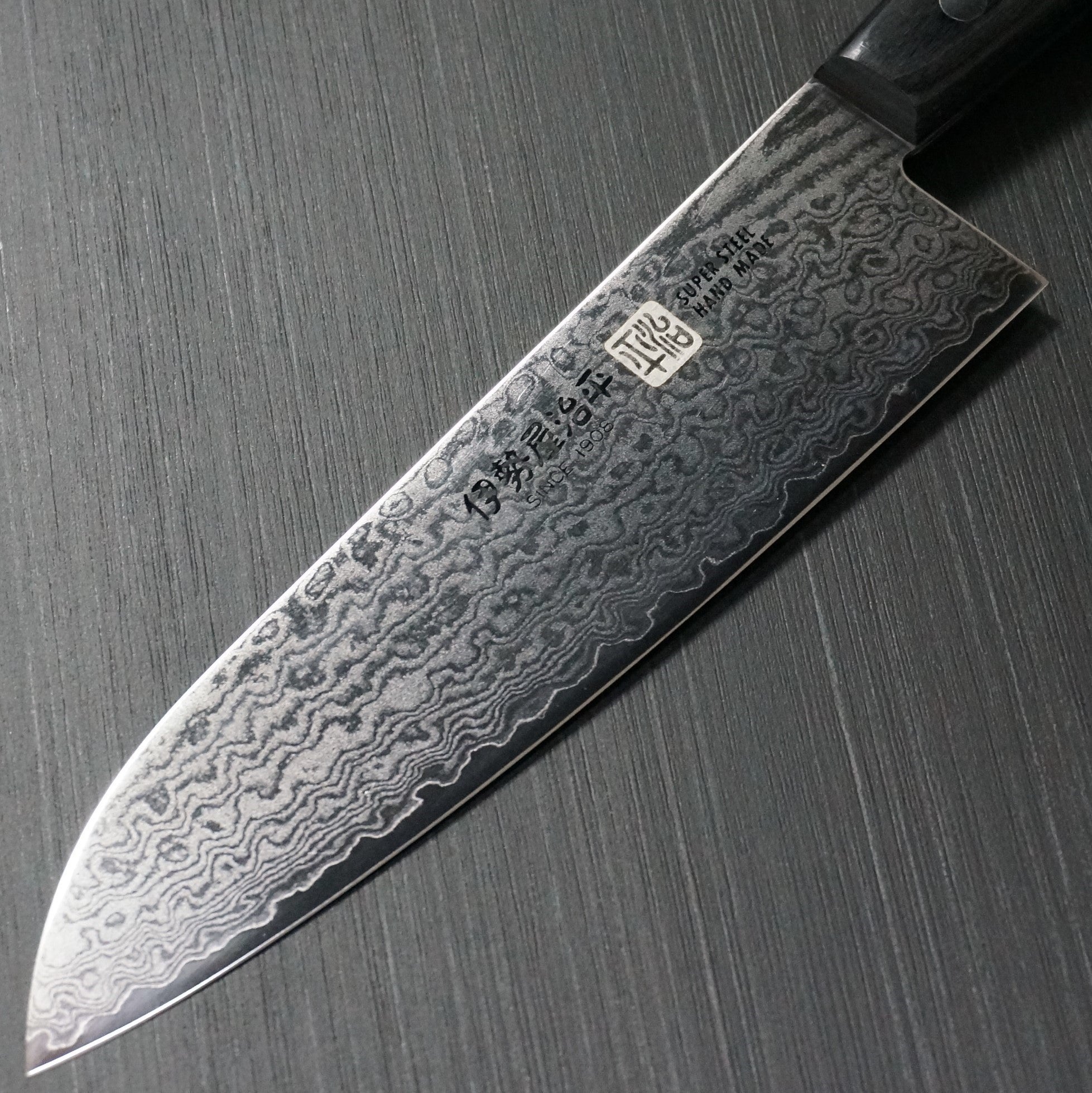 Premium SETO Cutlery ISEYA 33-Layer Nickel Damascus VG10 Santoku Knife 180mm - Japanese Chef Knife for Professional Cooking, Slicing, Dicing - Perfect for Home Kitchen & Restaurant Use