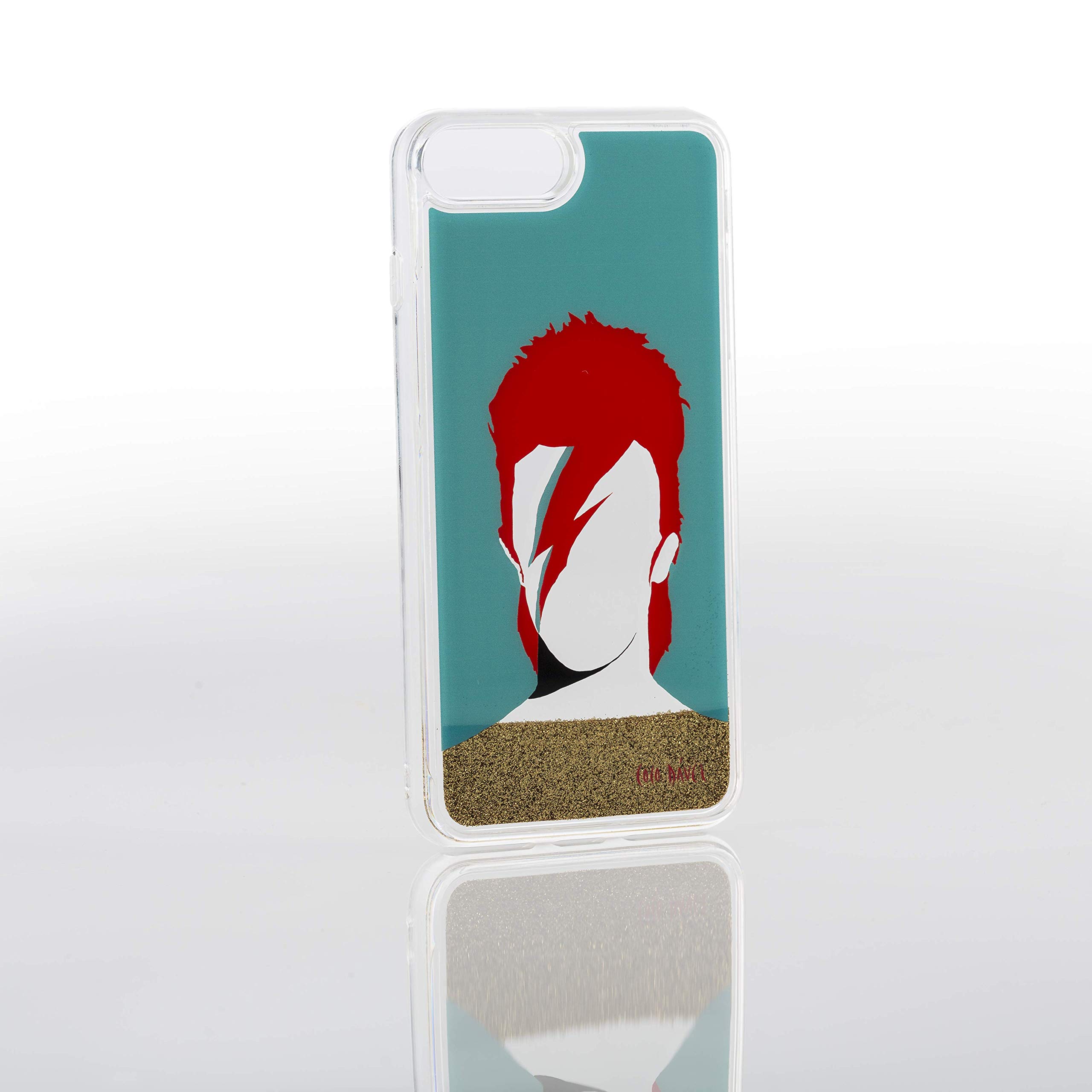 TanTanFan Clear Glitter Phone Case for iPhone 7/8/SE - Cute Sparkling Protective Cover from Faceless/Bowie Coco Dávez Collection | Perfect for Everyday Use & Gift Giving